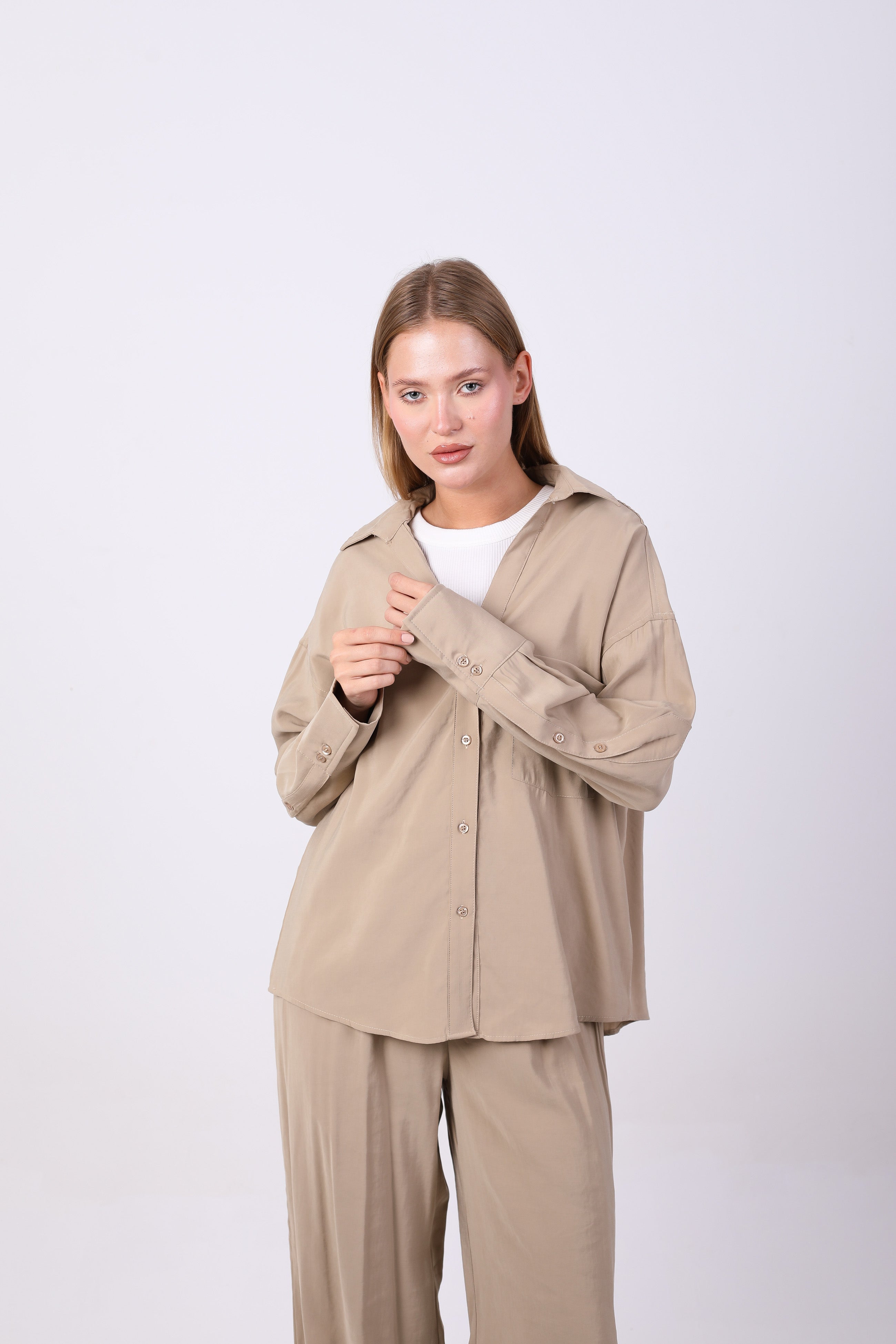 shirt - Plain wide