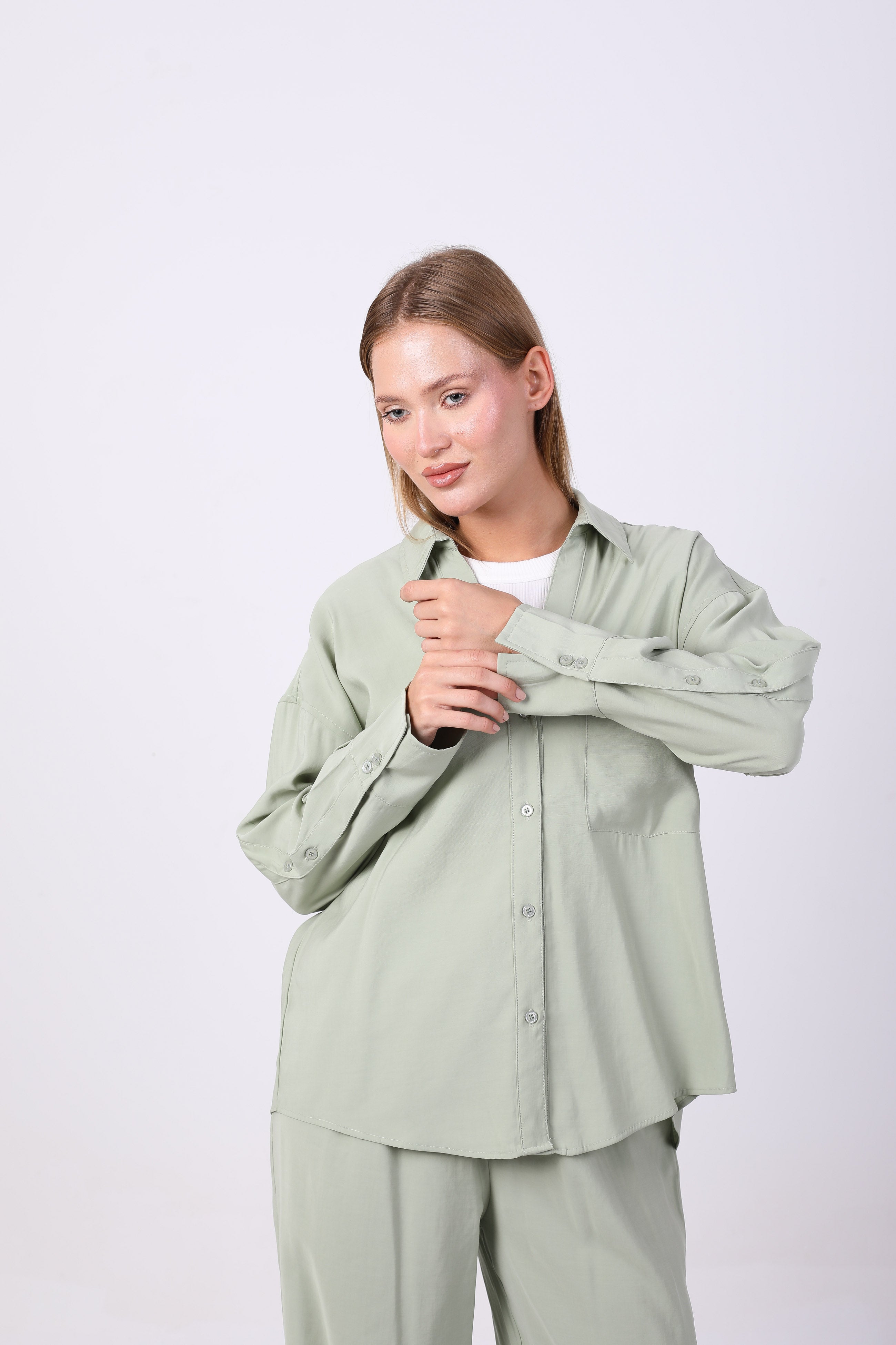 shirt - Plain wide