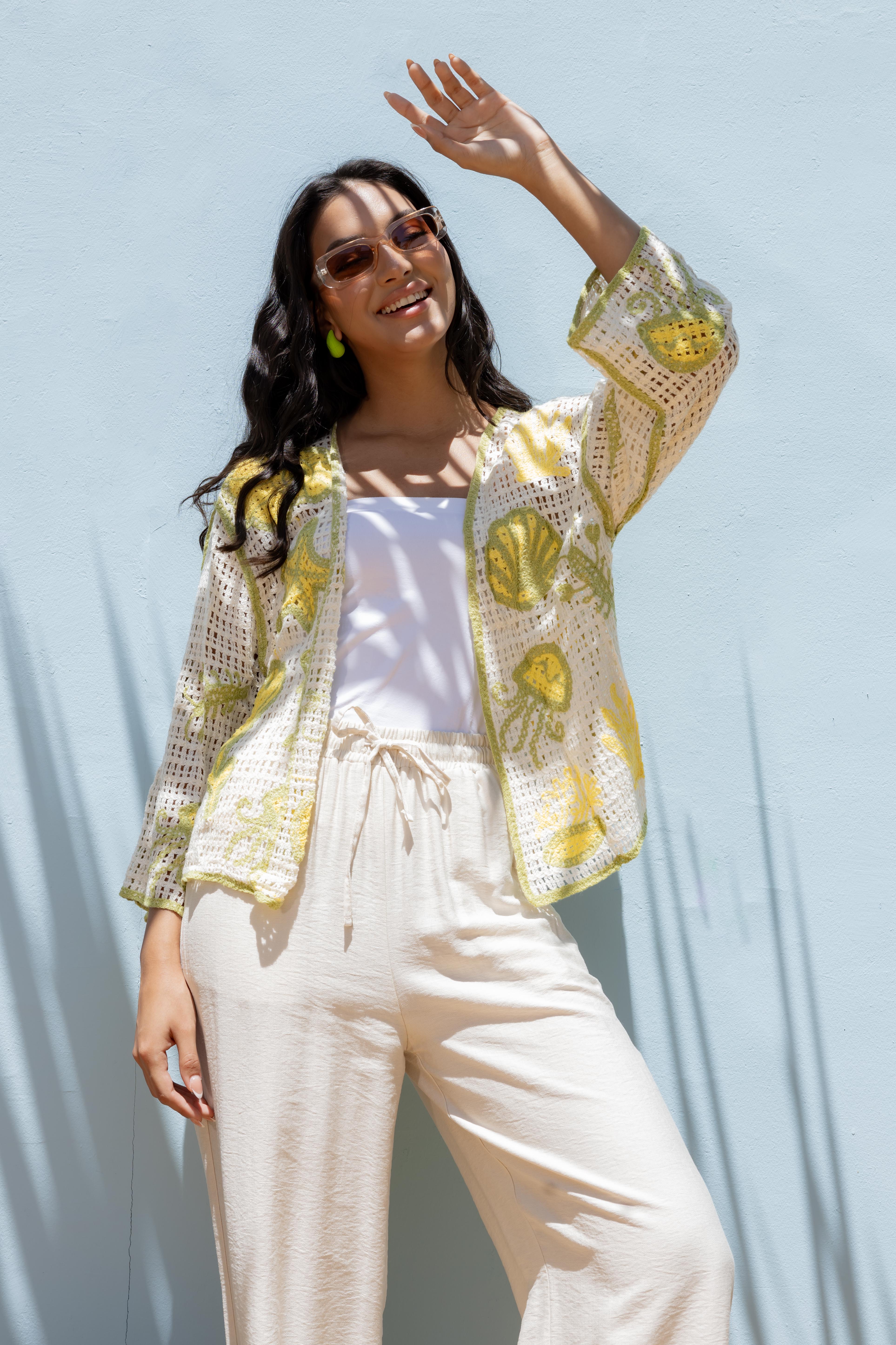 Embroidered Knitwear Cardigan