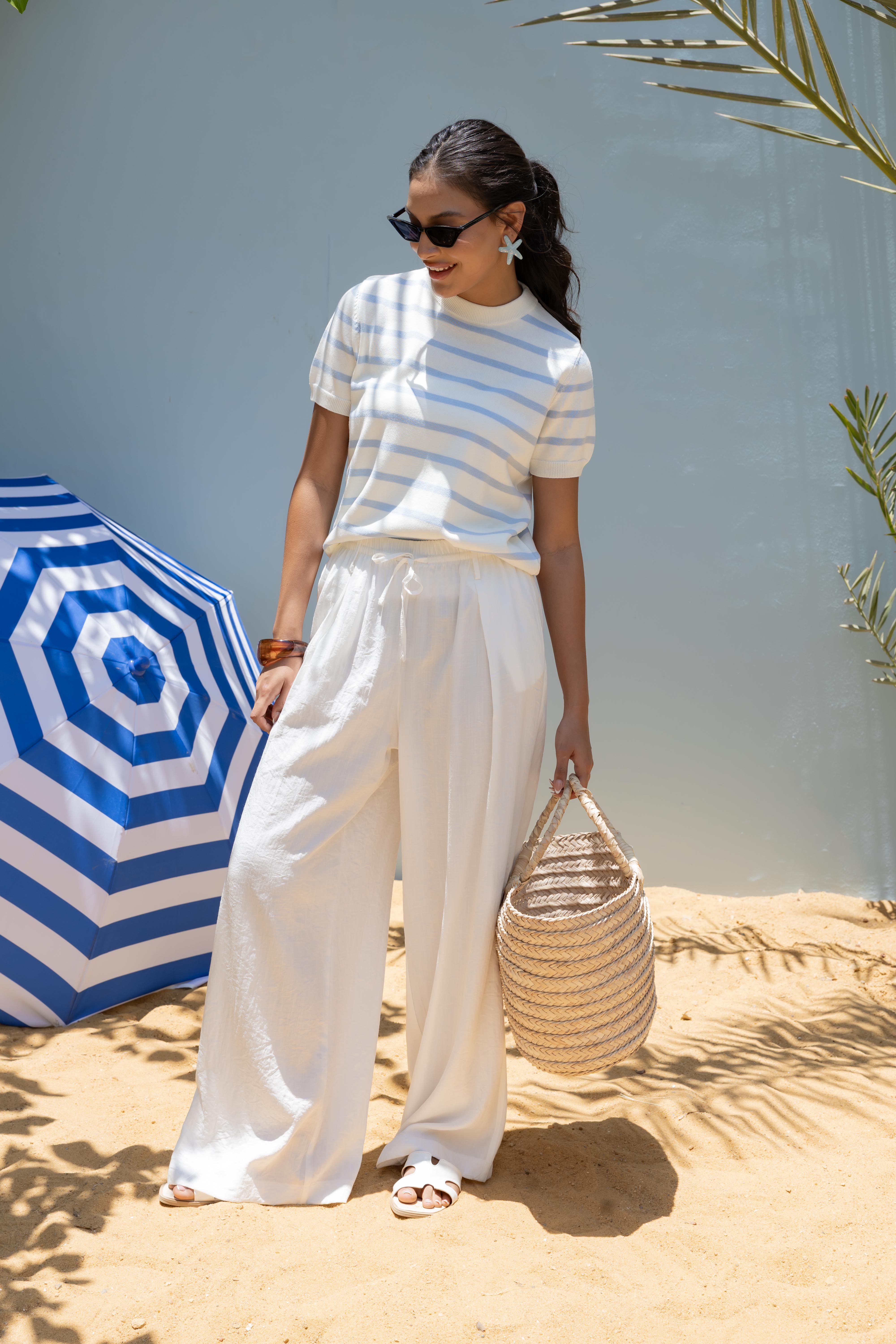 Basic Knitwear Body With Colorful Stripes