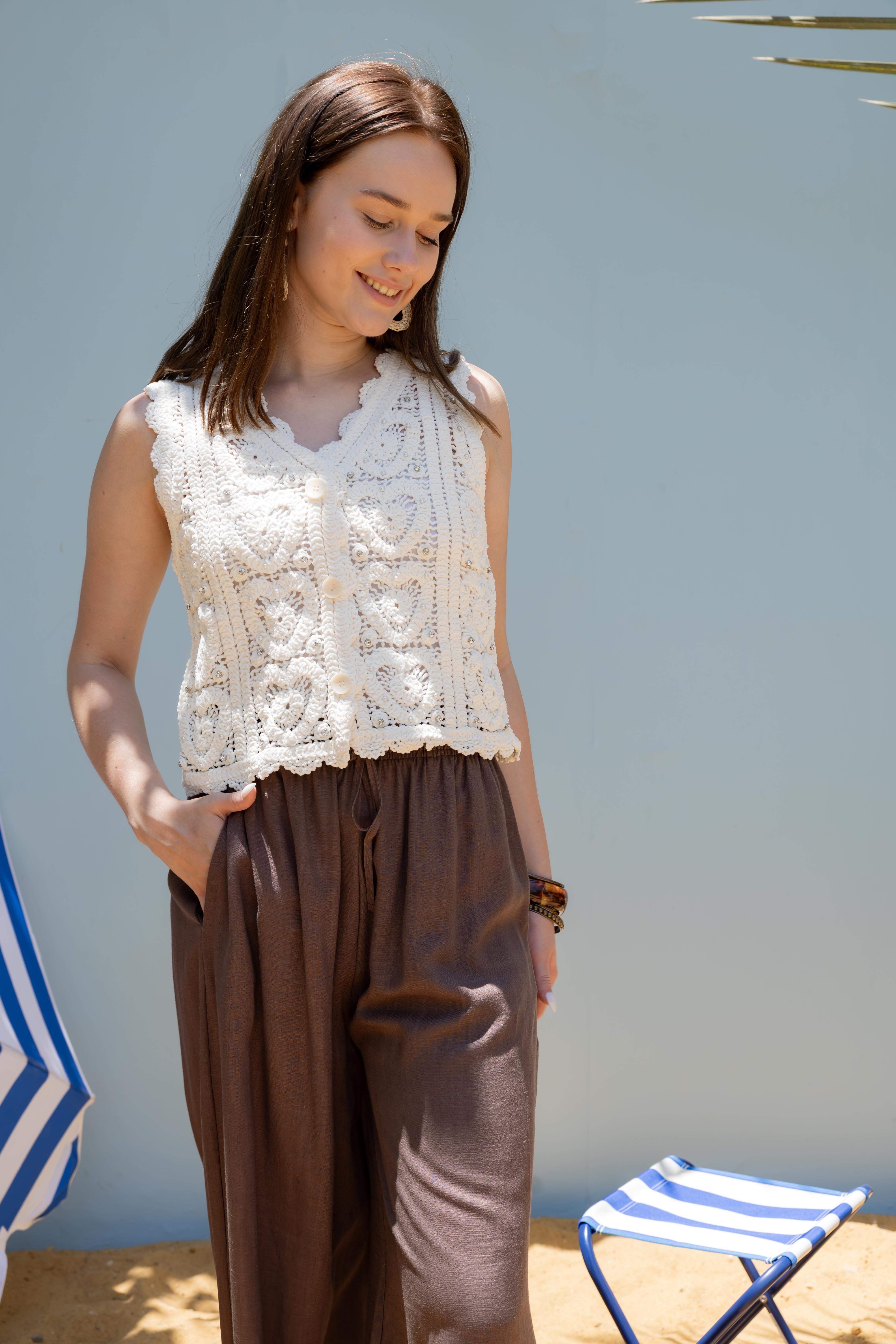Knitwear Body With Heart Pattern
