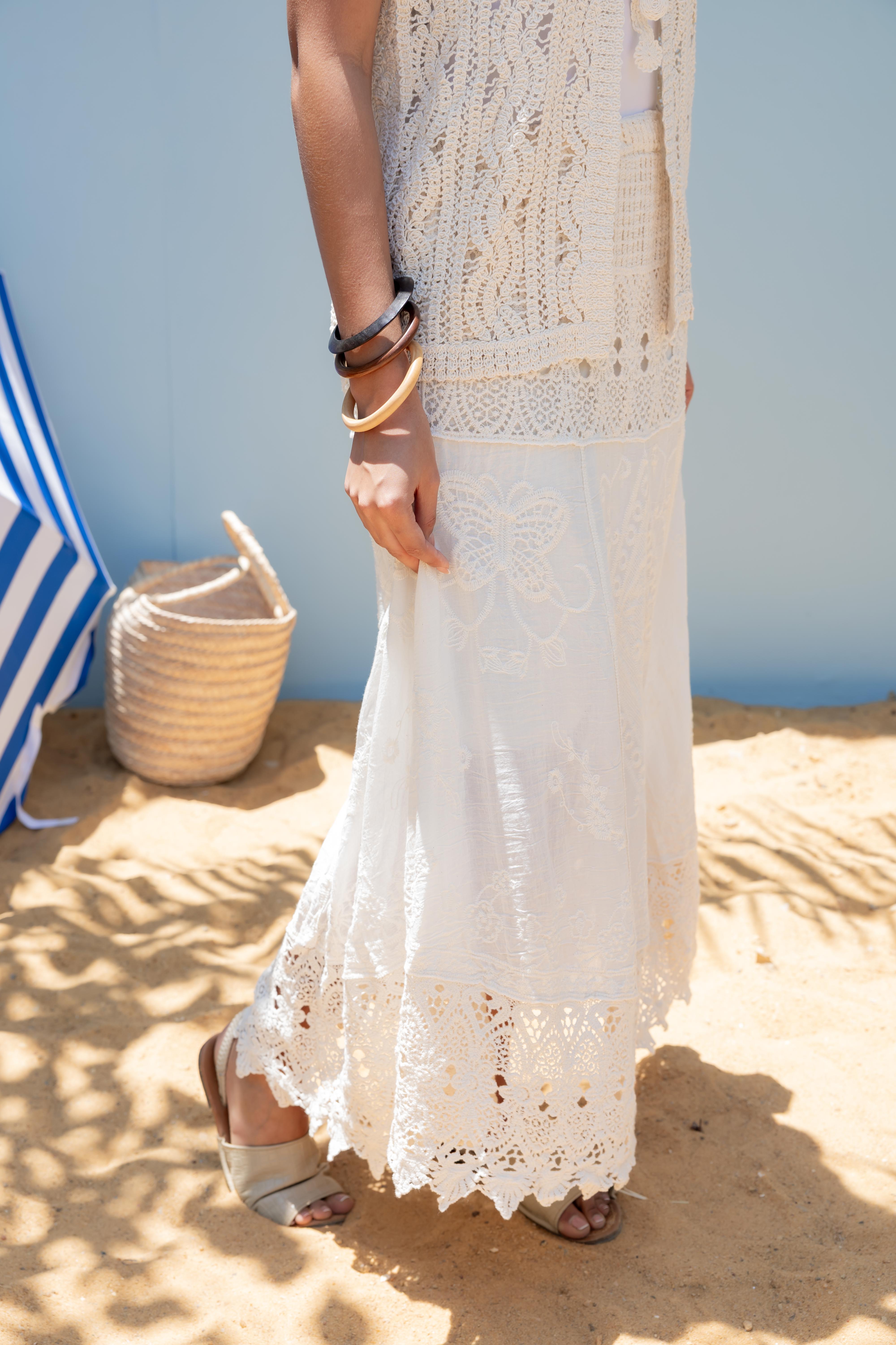 Knitwear Lace Trim Skirt