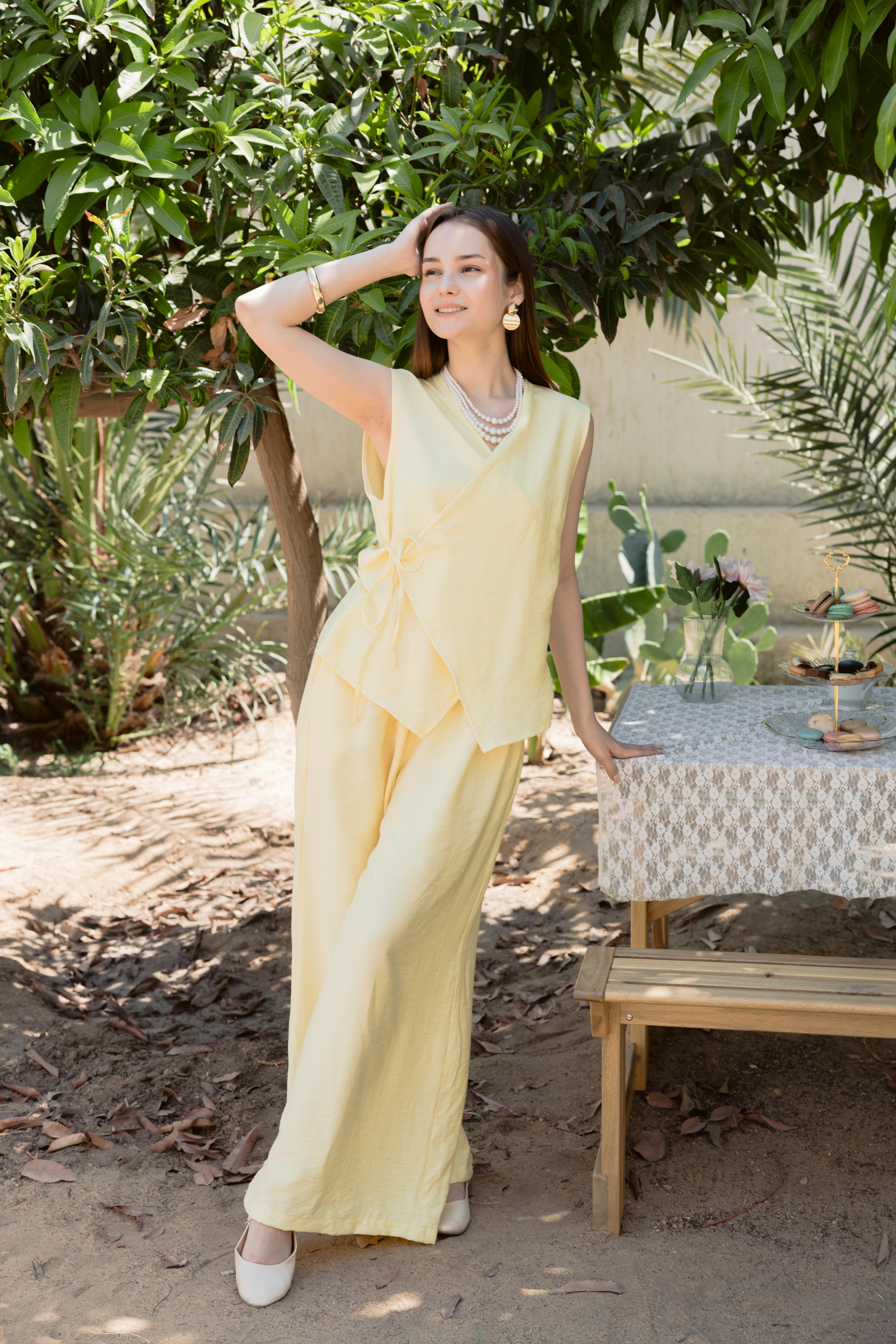 Linen jumpsuit cut