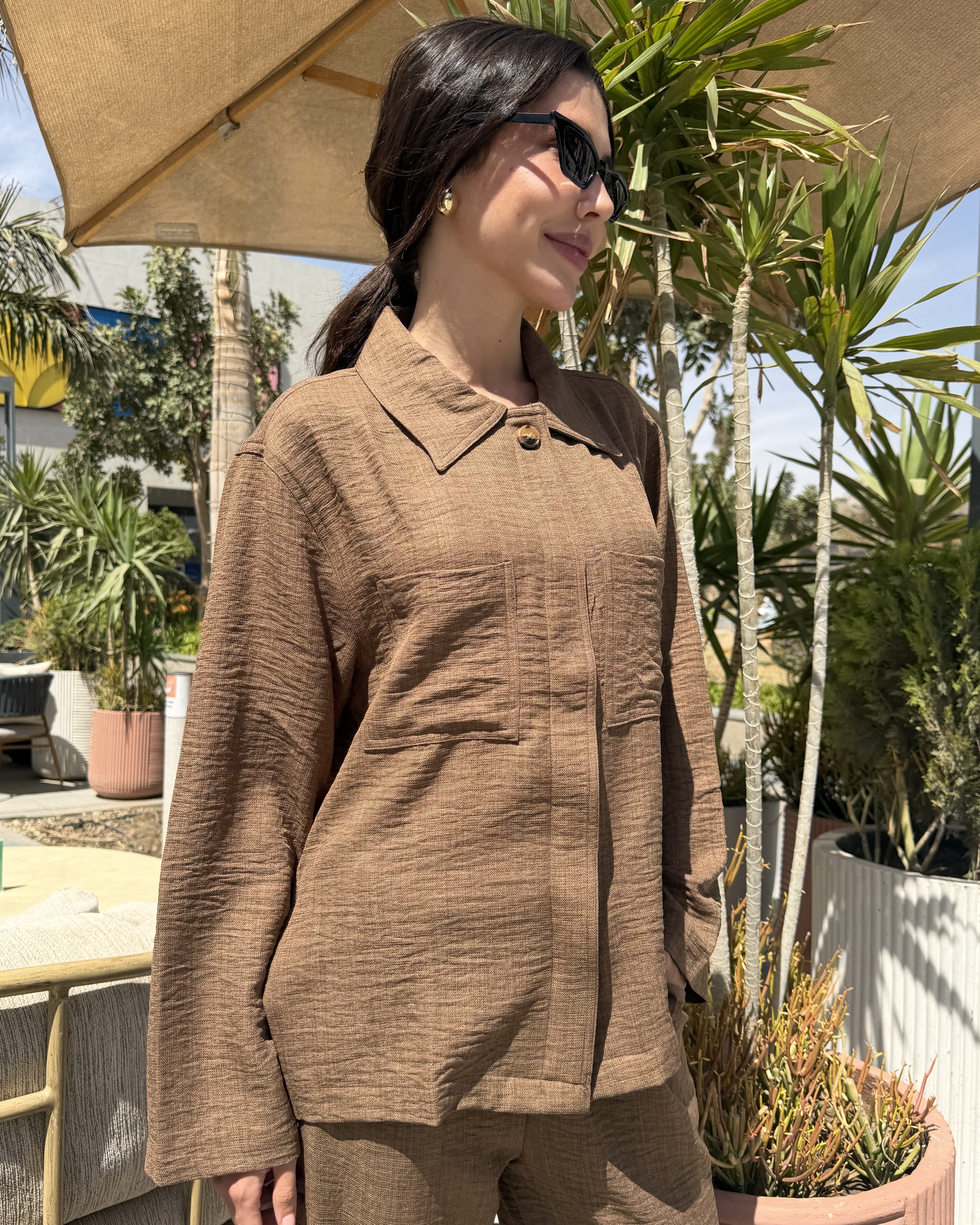 Linen Shirt With Wooden Buttons