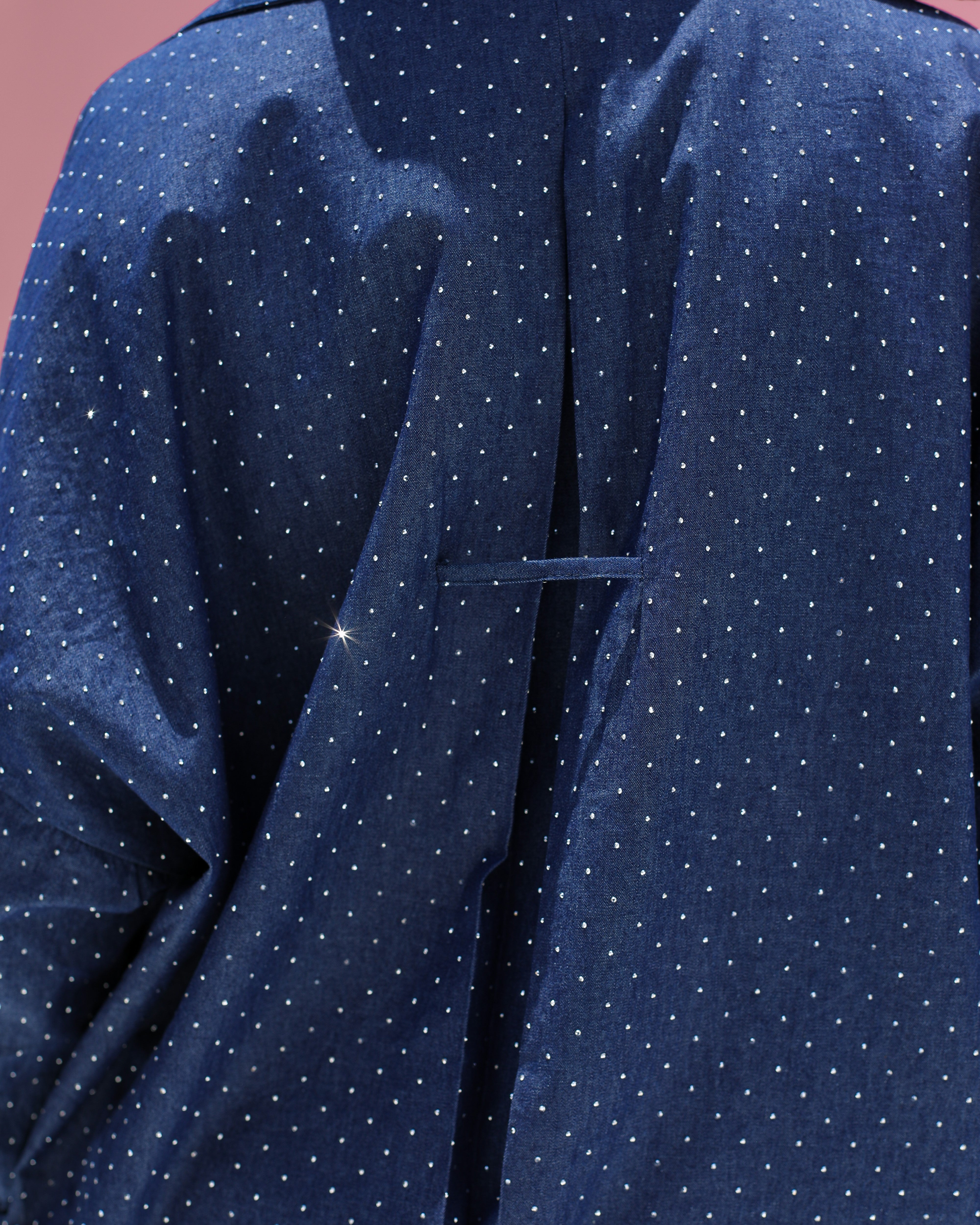 Oversized Shirt With Pearl Dots