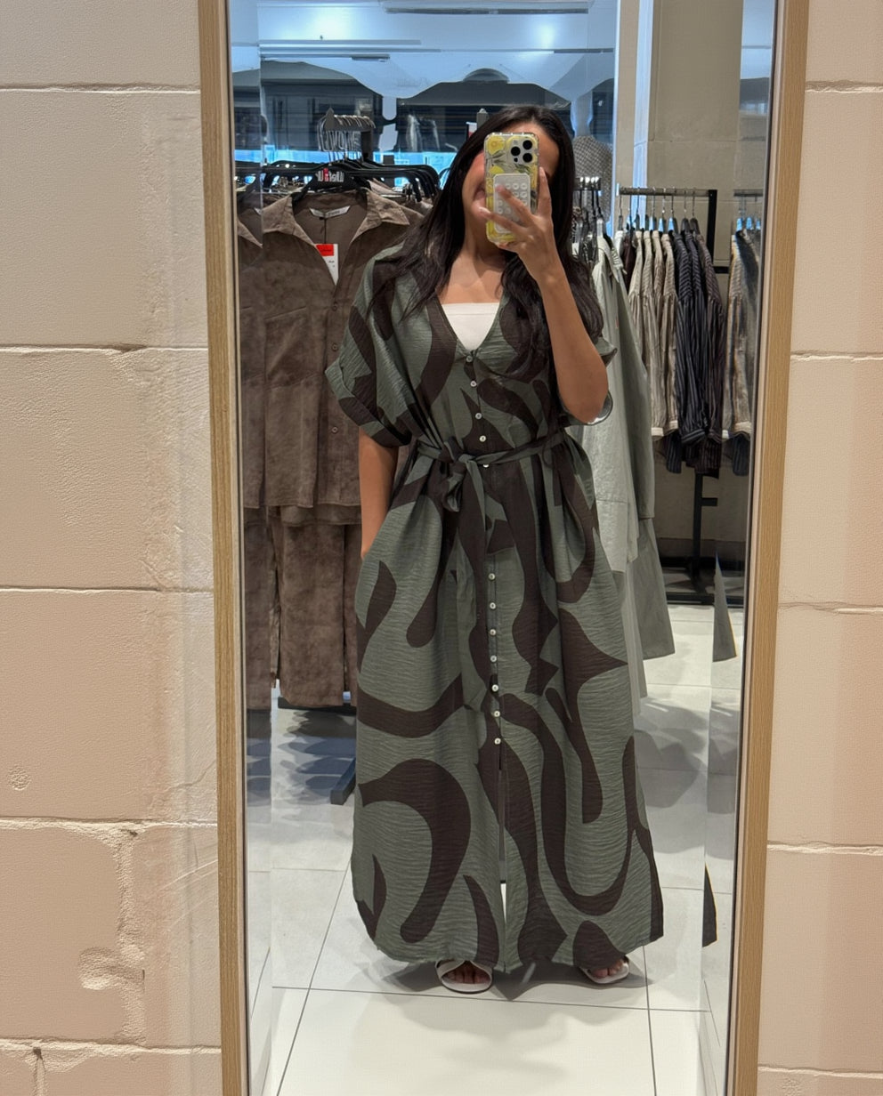 Floral Wide Neck Dress