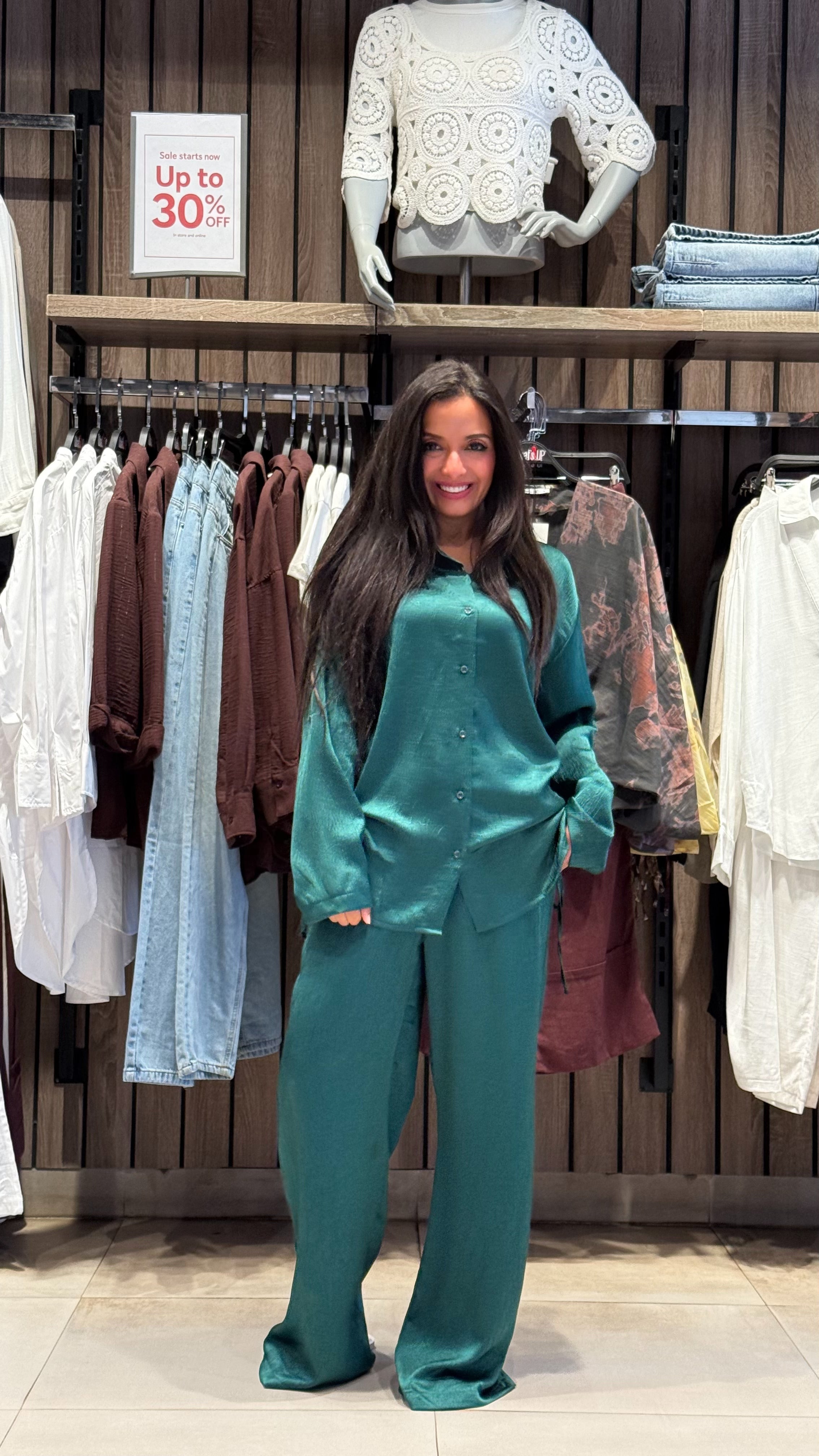 Long Plain Button Front Shirt In Different Colors