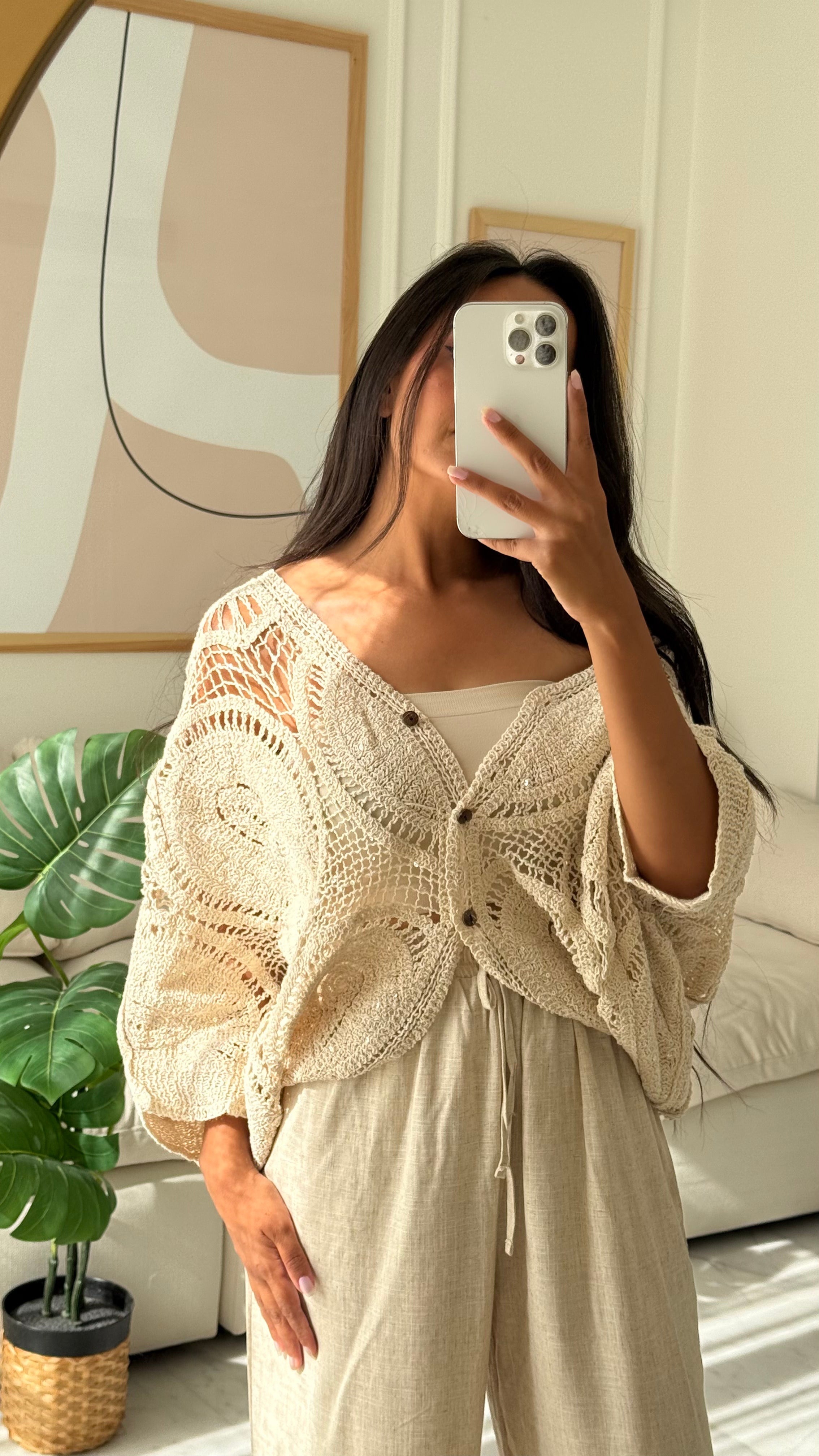 Knitwear Bodysuit – Buttons (Circular -Triangle Pattern)
