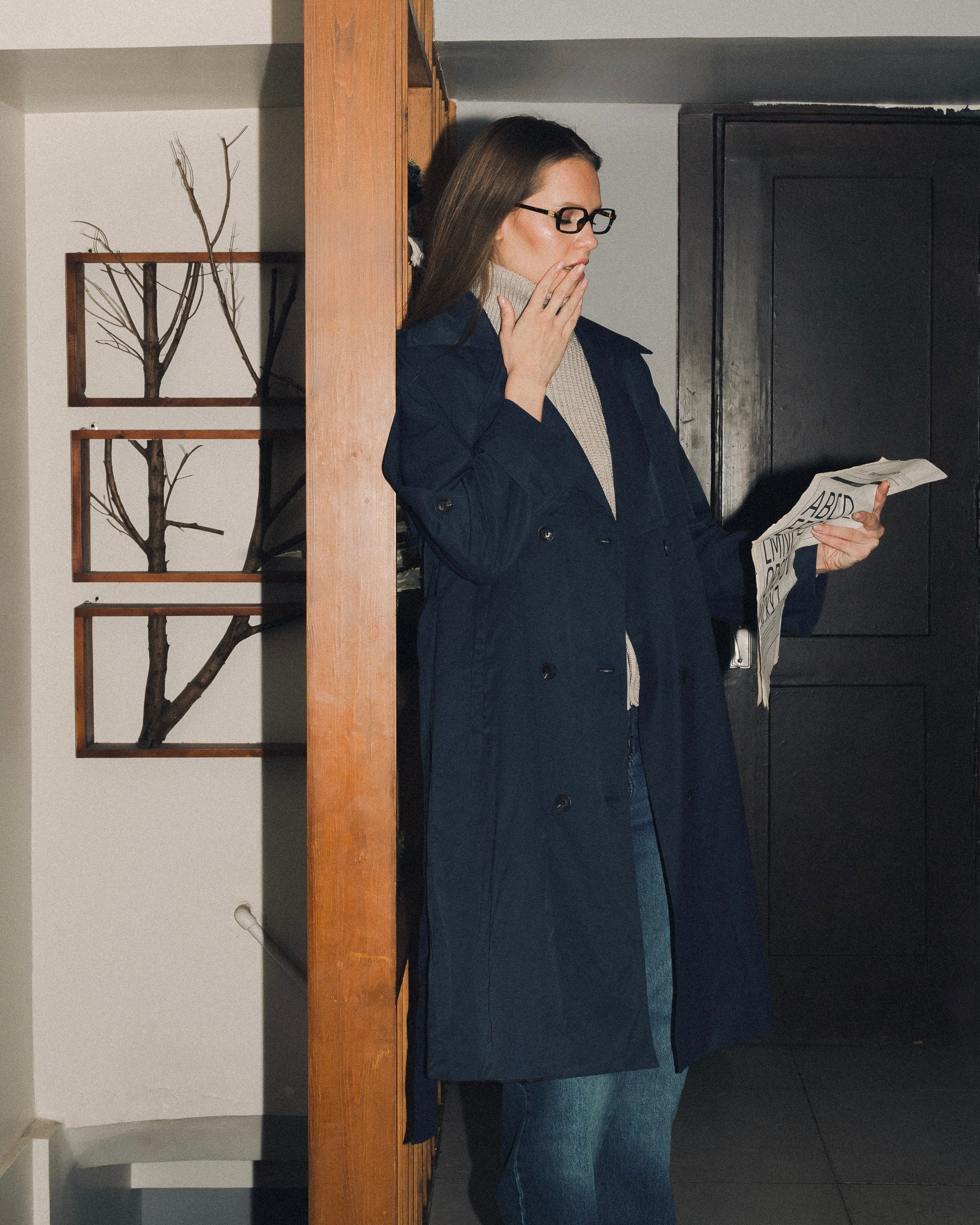 Gabardine Trench Coat – Long Plain (With Belt, Buttons, Colors)