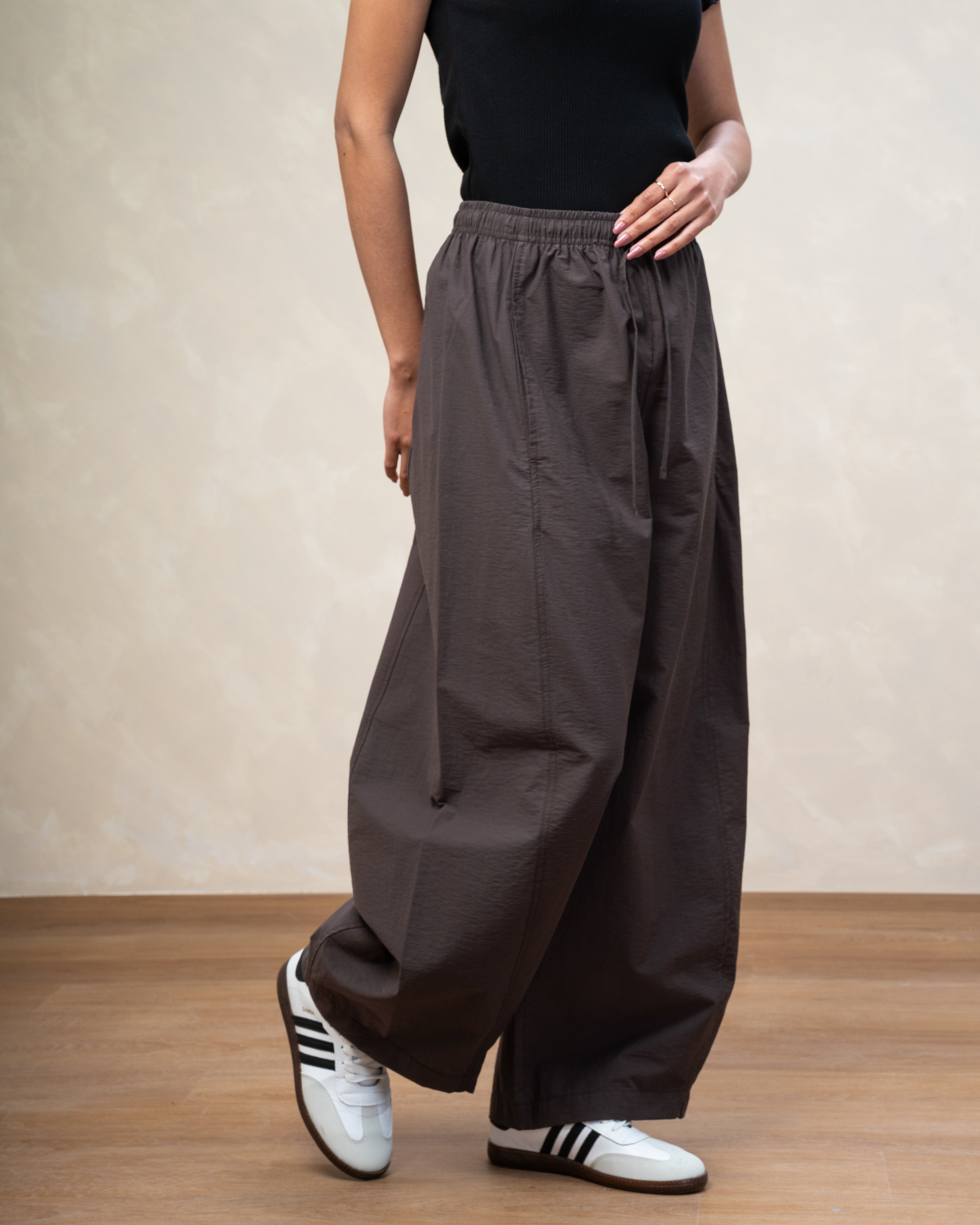 Gabardine Trouser With Drawstring Waist