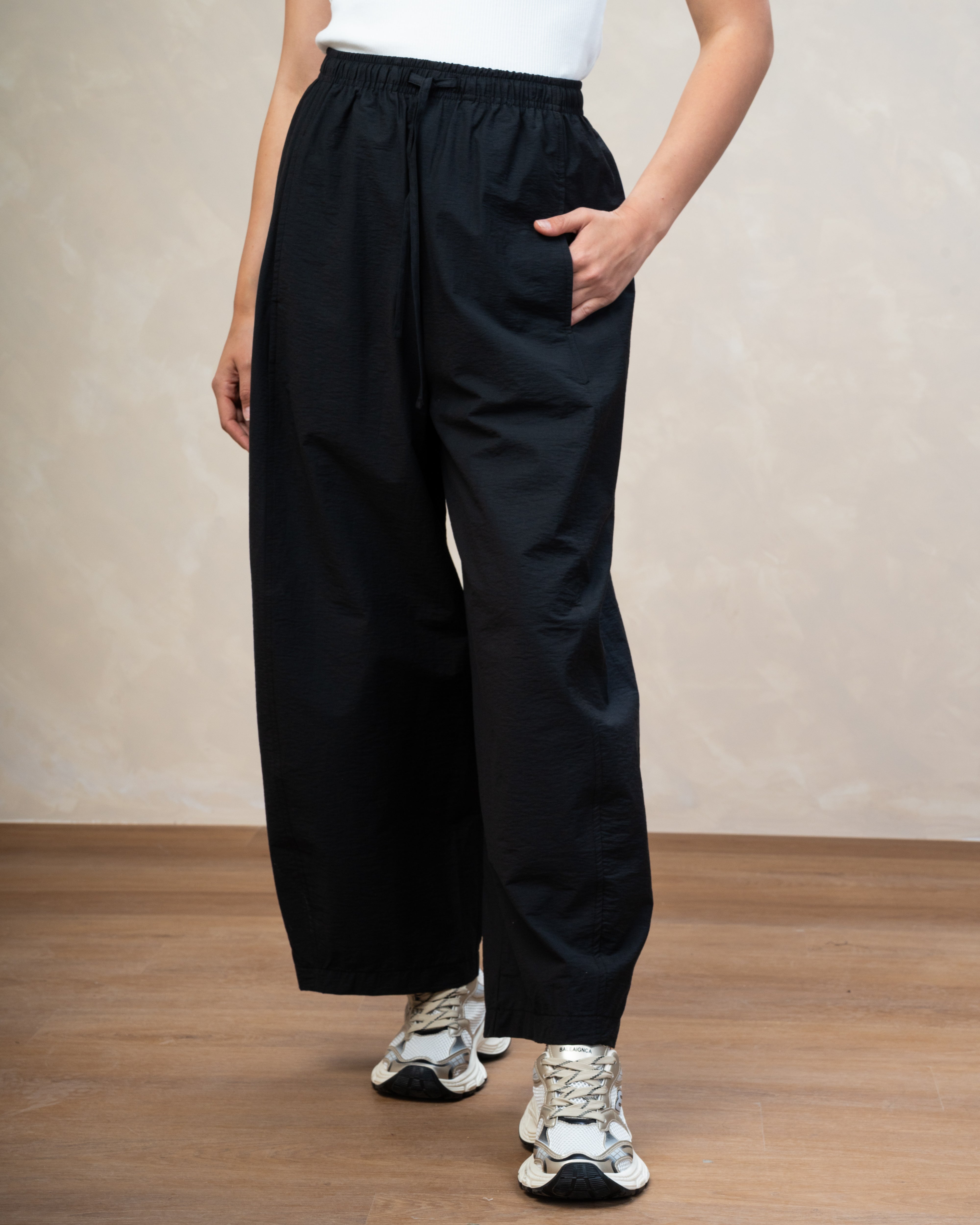 Gabardine Trouser With Drawstring Waist