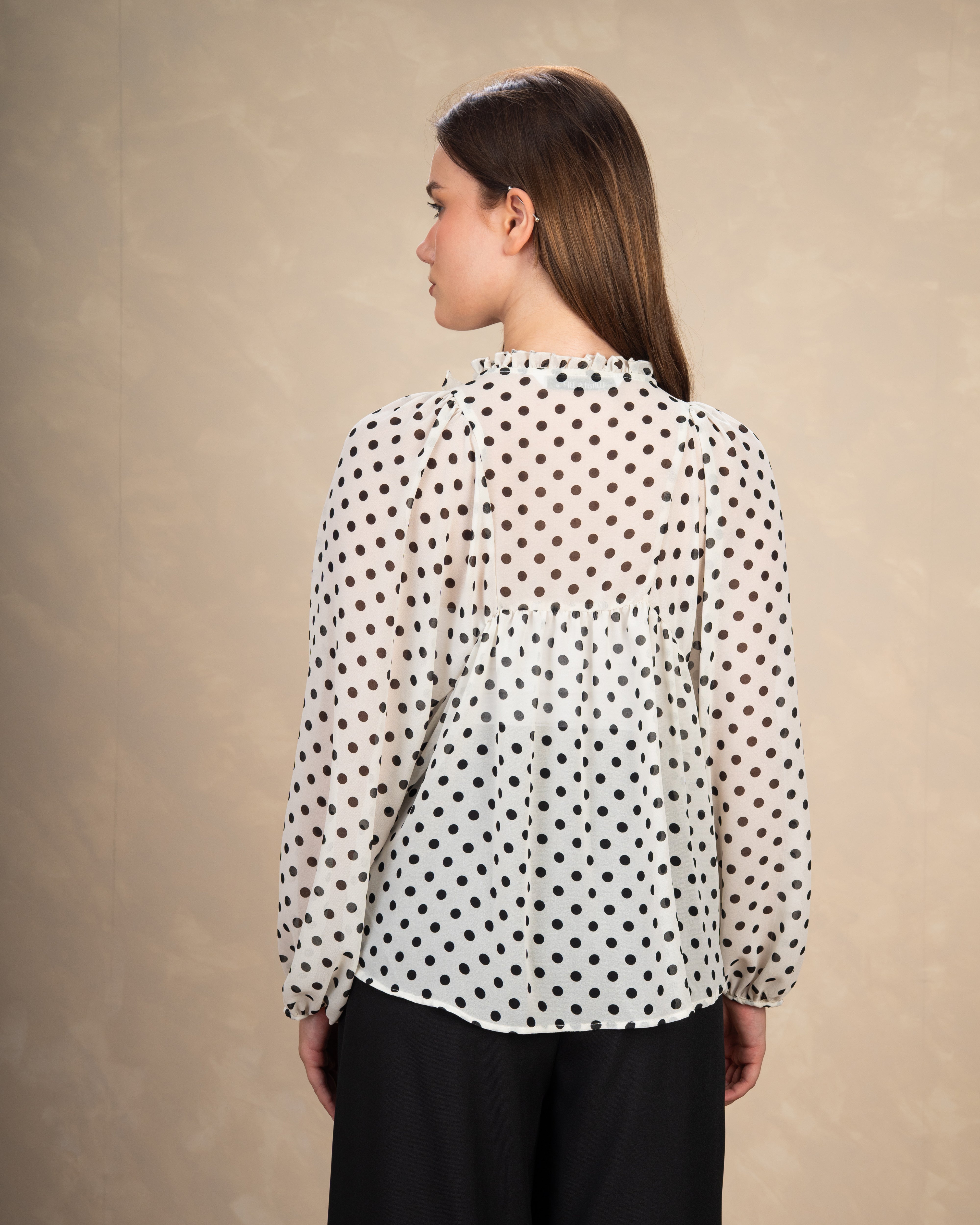 Colorful Mini Polka Dot Blouse