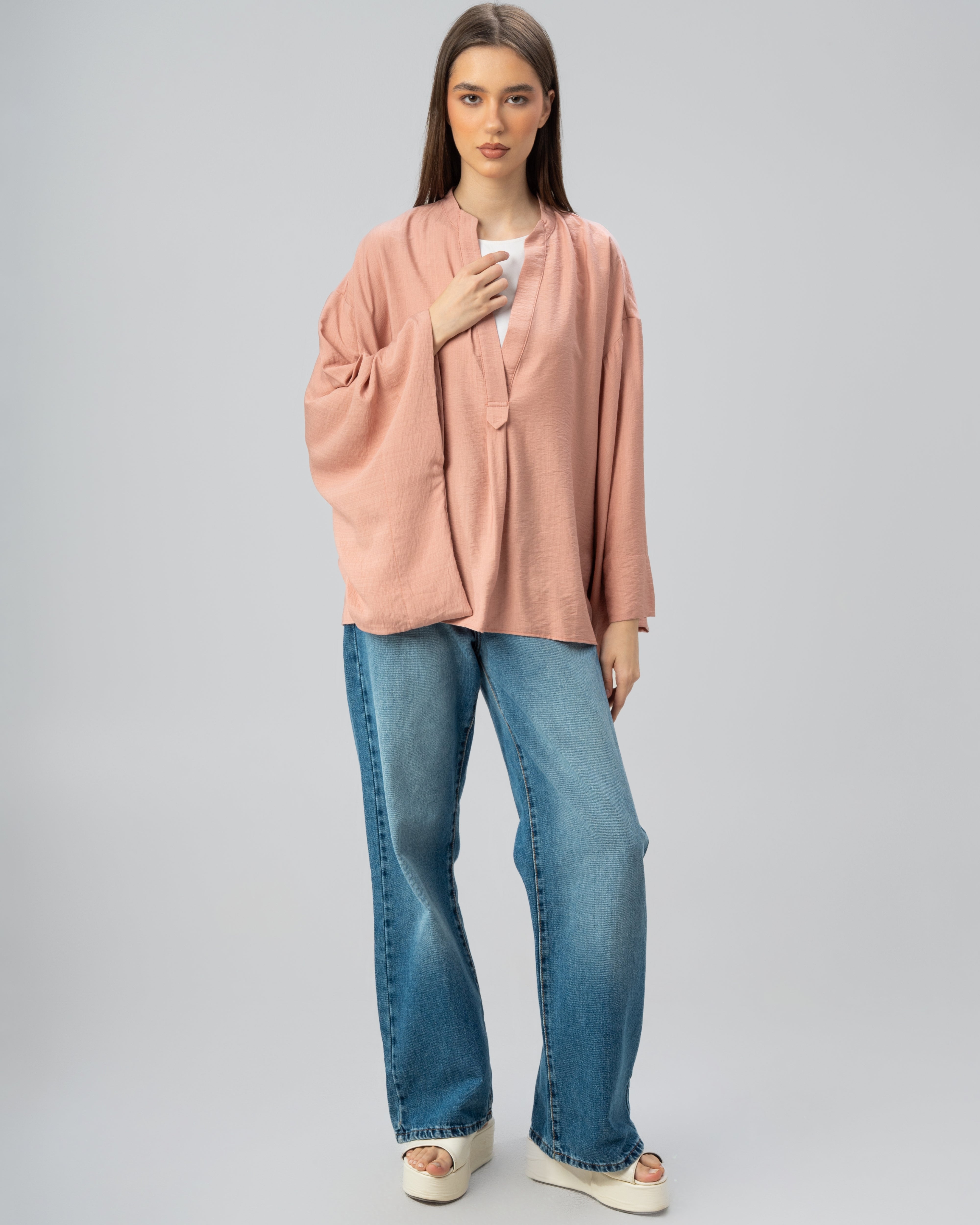 Oversized Blouse — Wide Sleeves