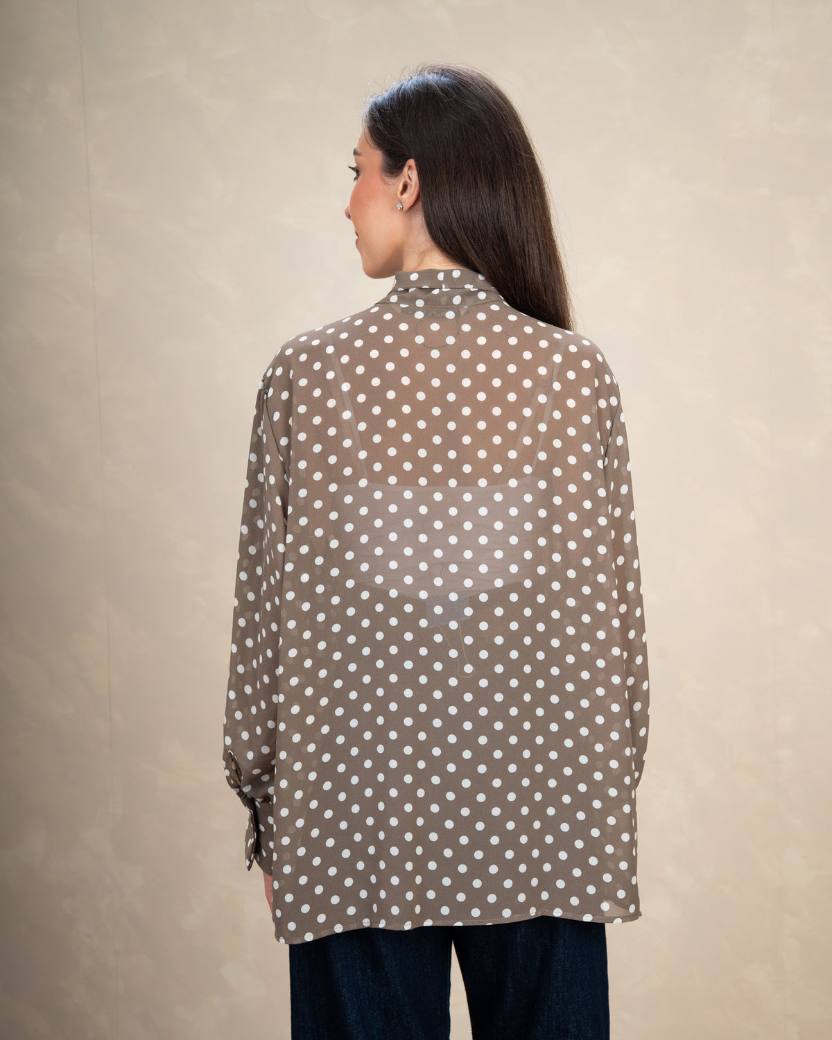 Floral blouse with a drawstring