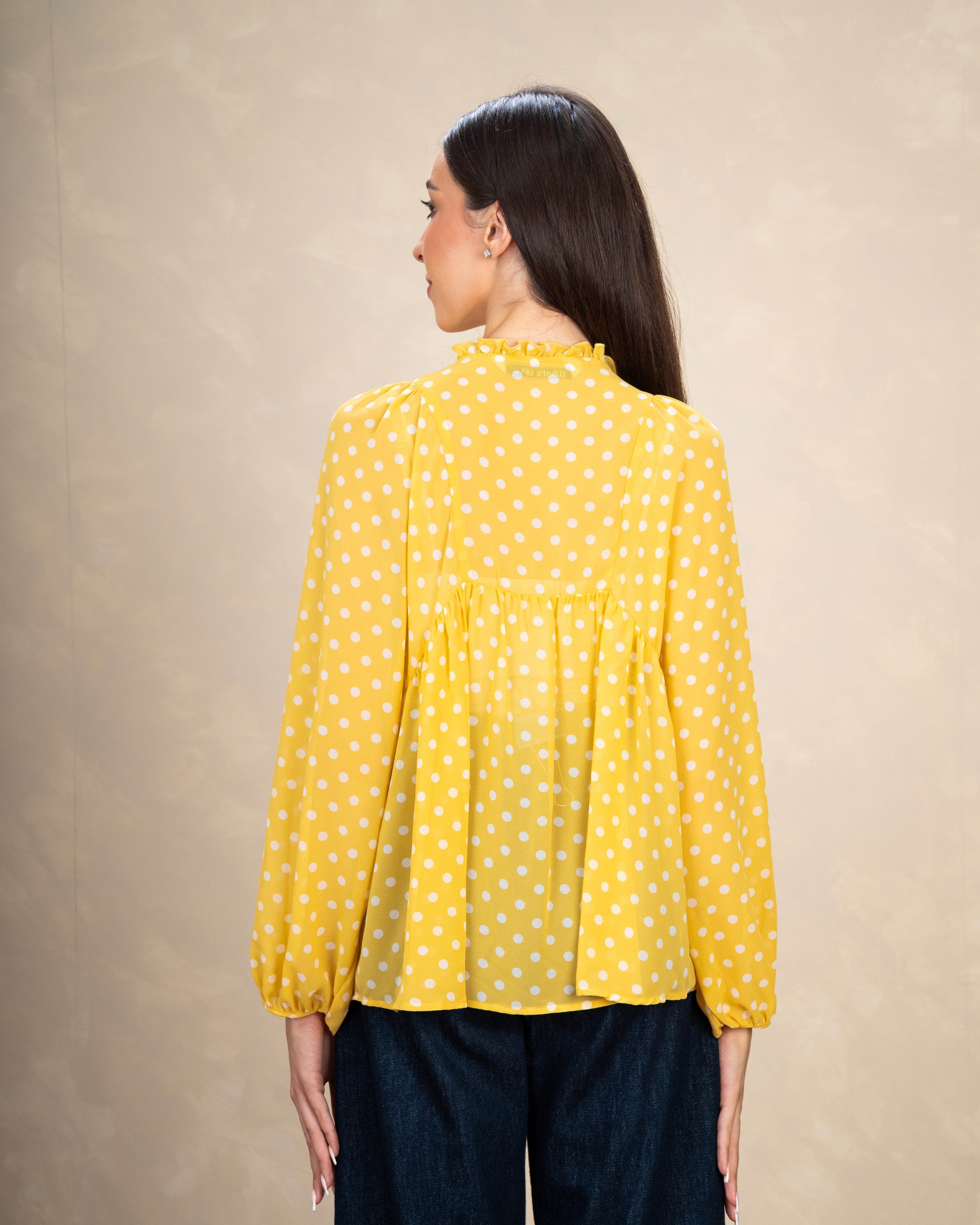 Colorful Mini Polka Dot Blouse