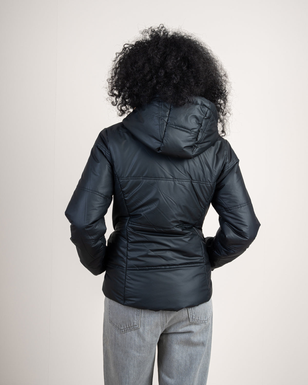 Plain Quilted Leather Jacket