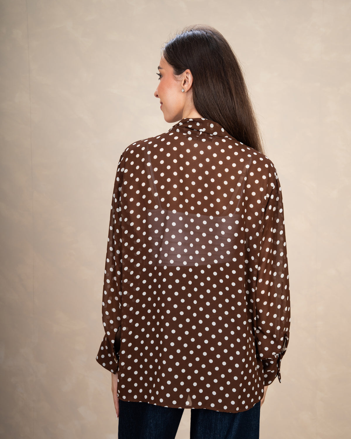 Floral blouse with a drawstring