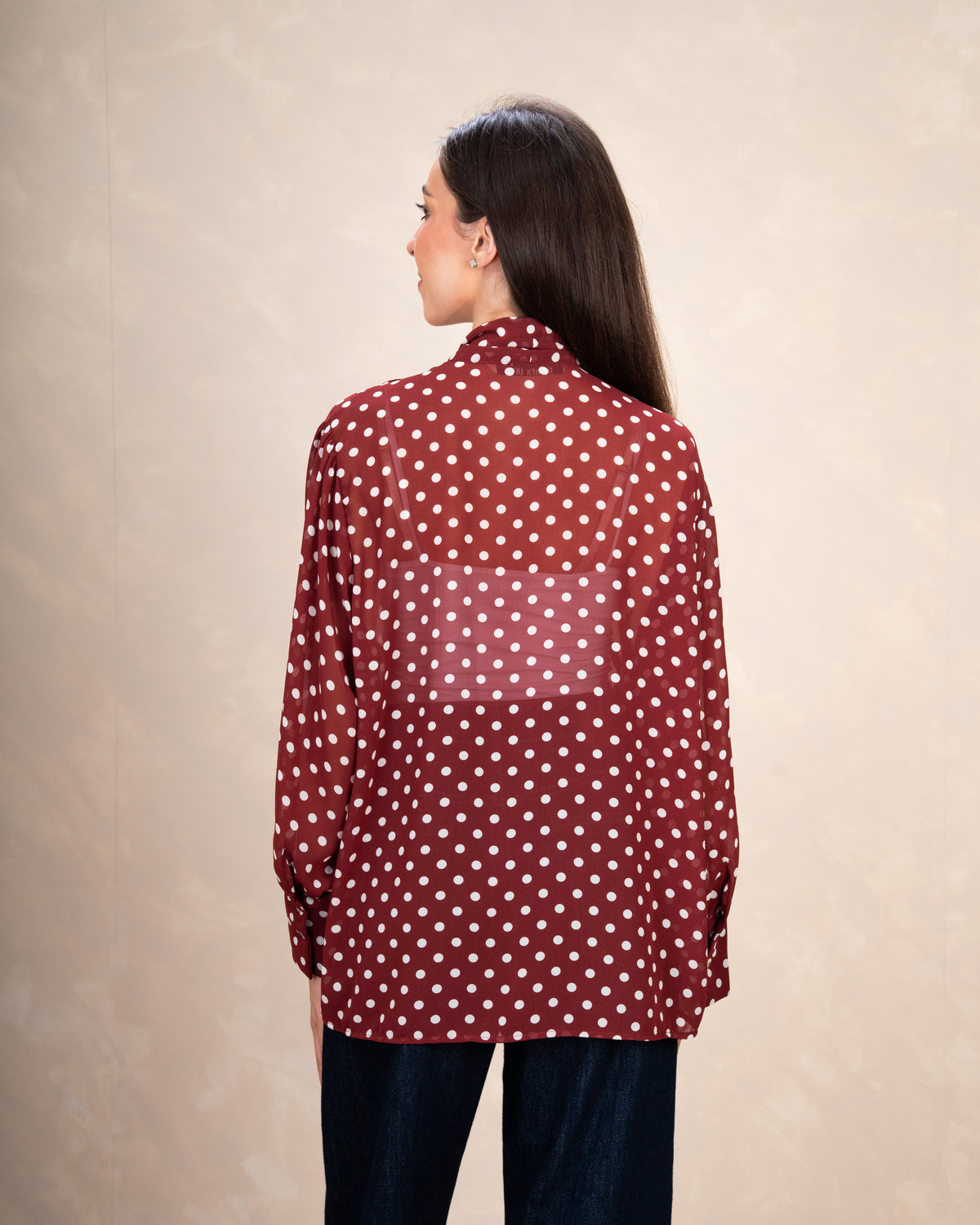 Floral blouse with a drawstring