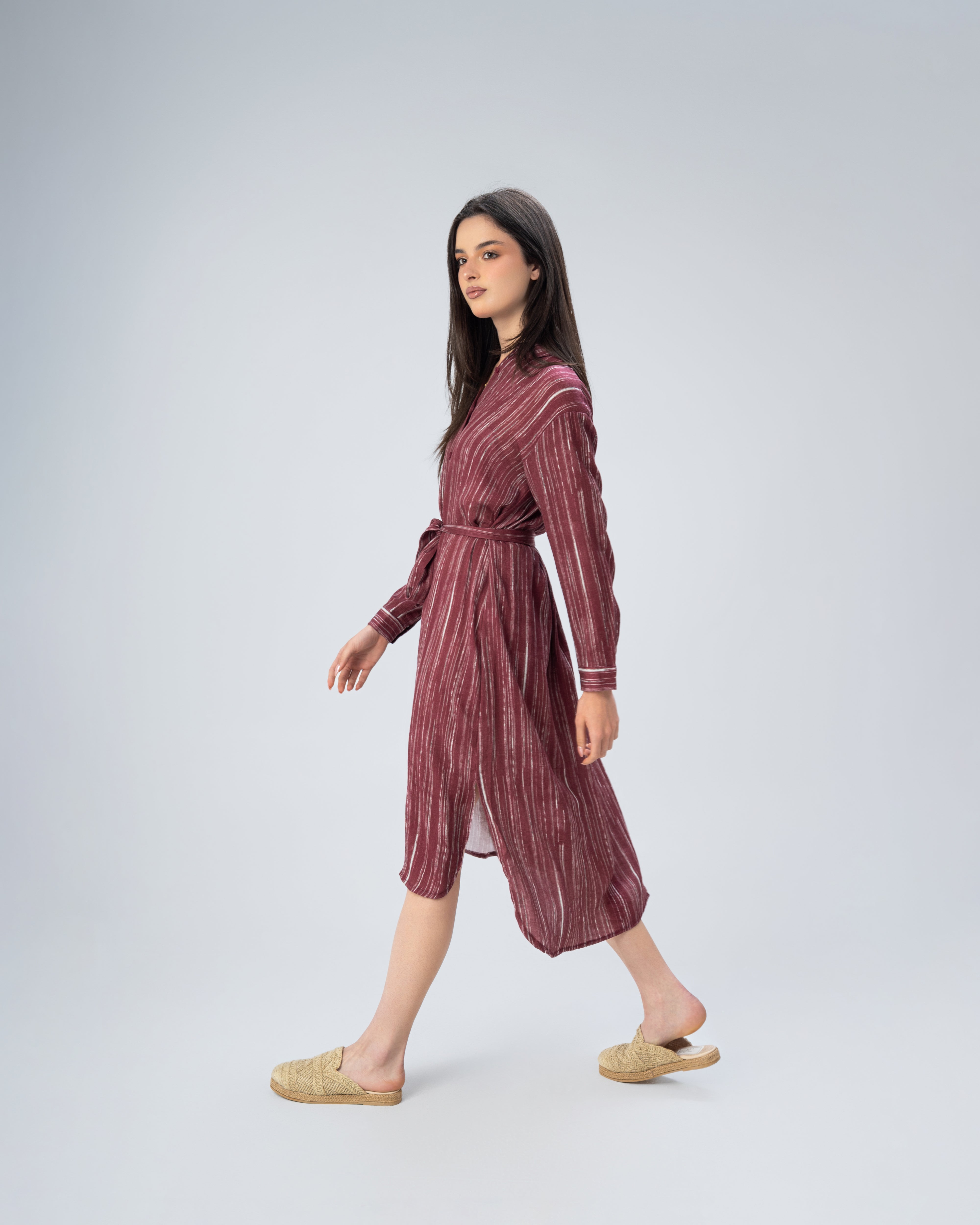 Short Button - Dress With Belt