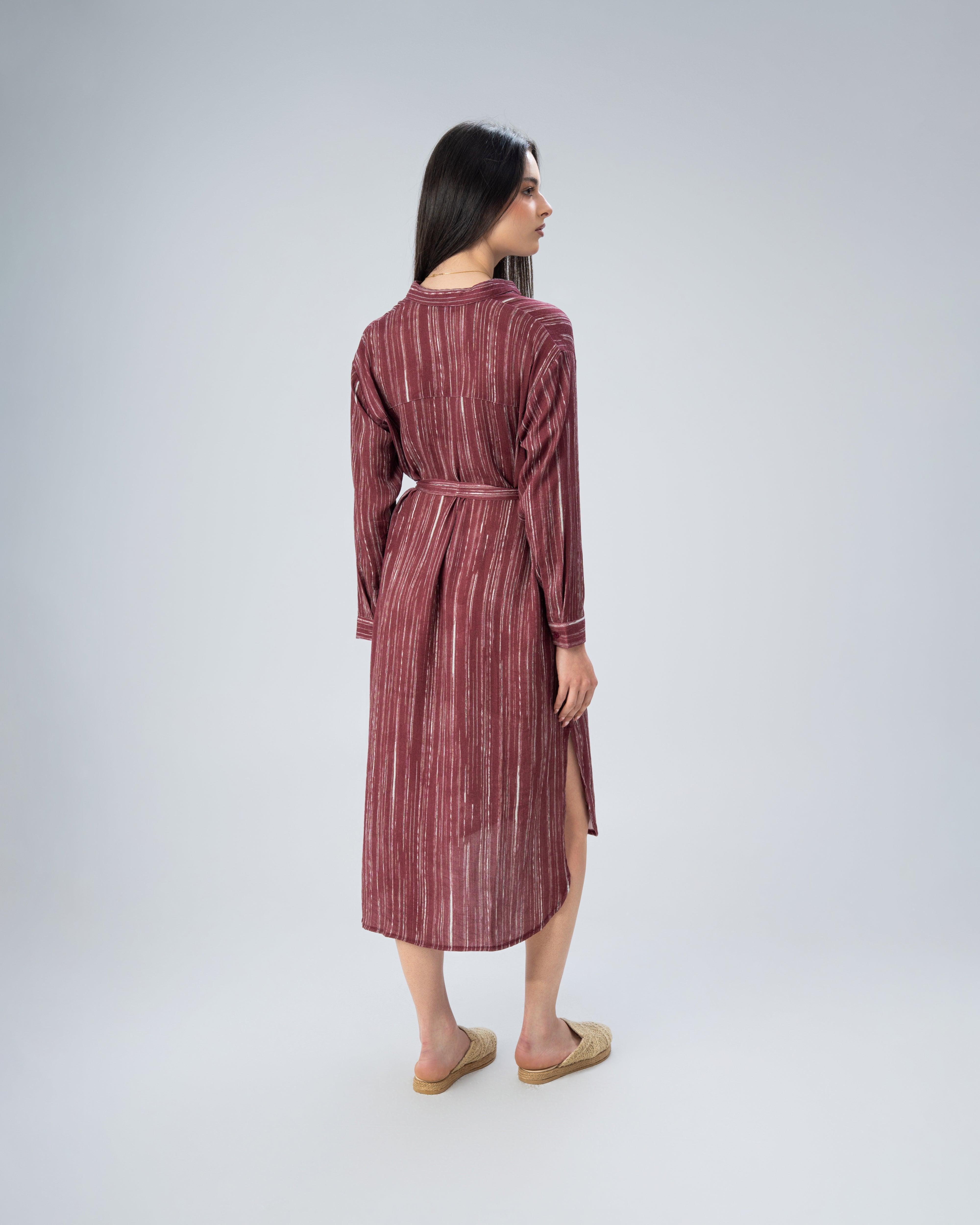 Short Button - Dress With Belt