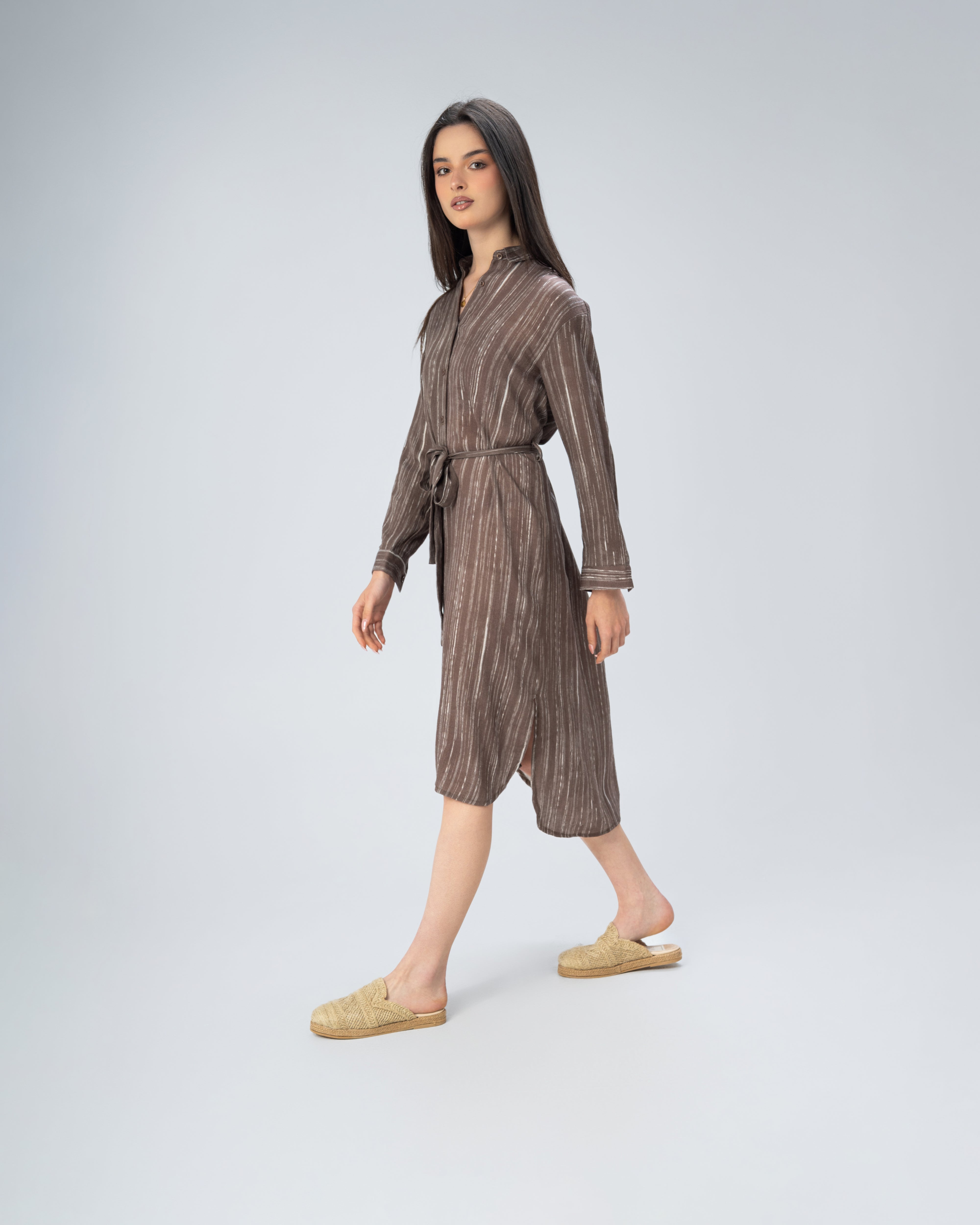 Short Button - Dress With Belt