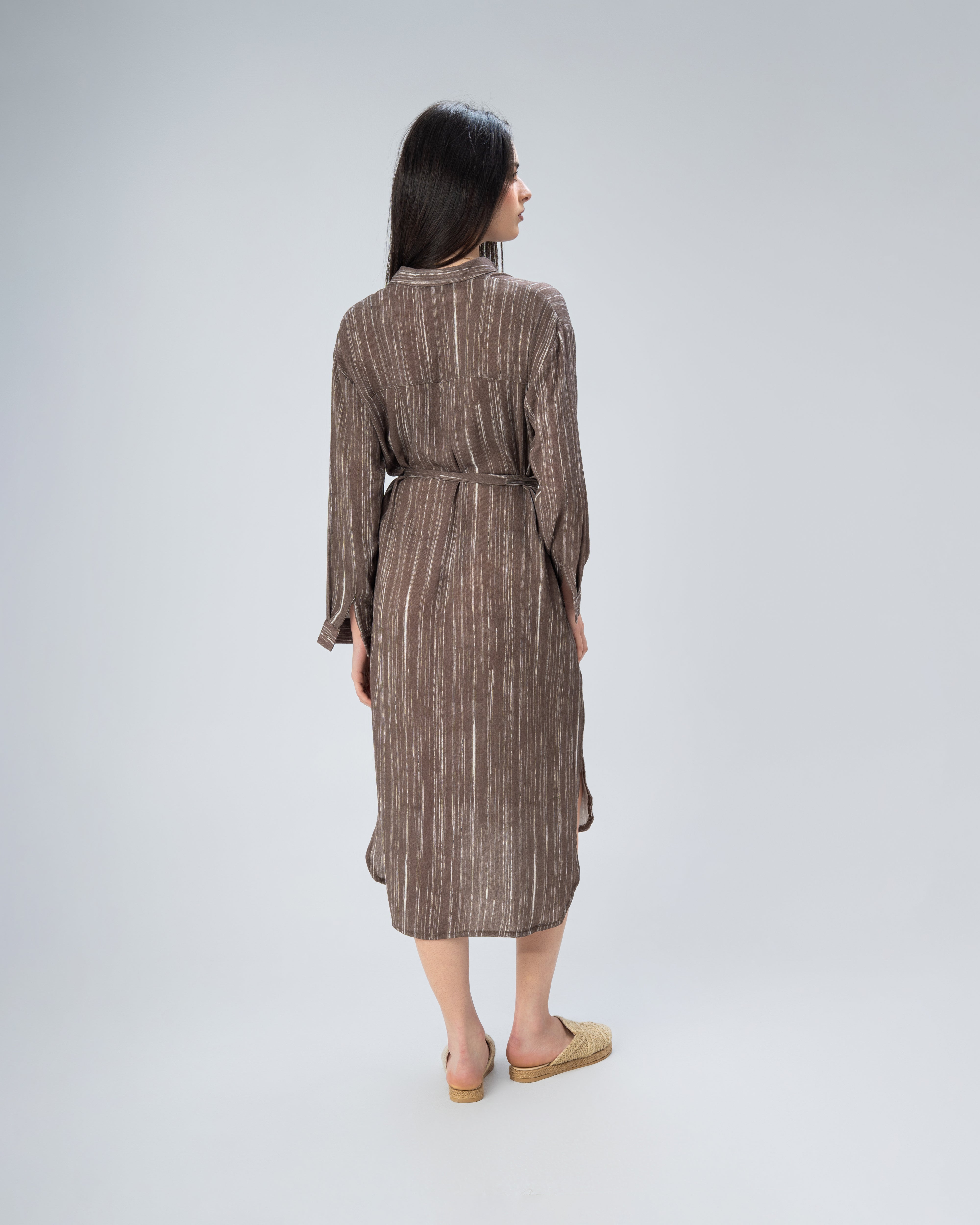 Short Button - Dress With Belt