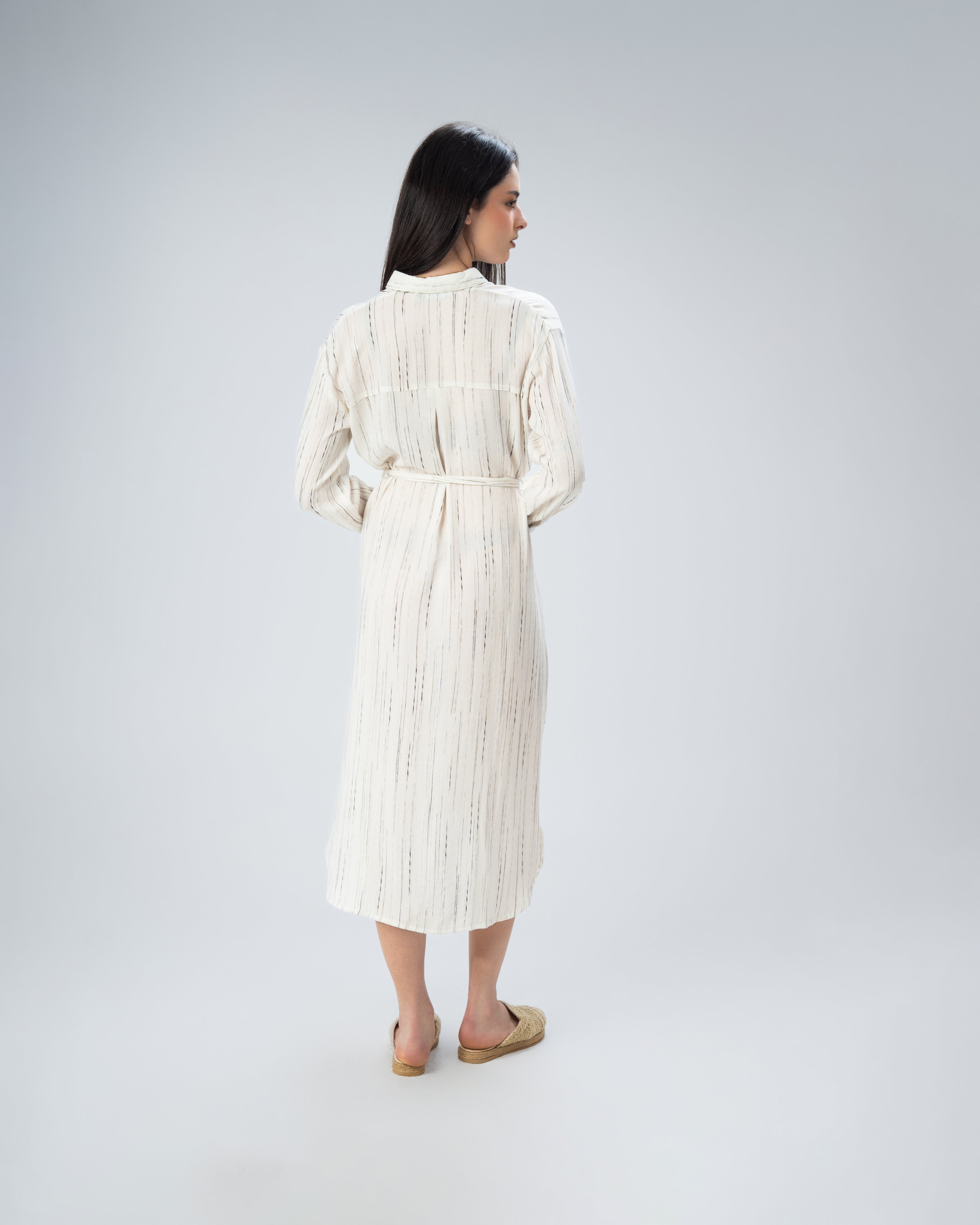 Short Button - Dress With Belt