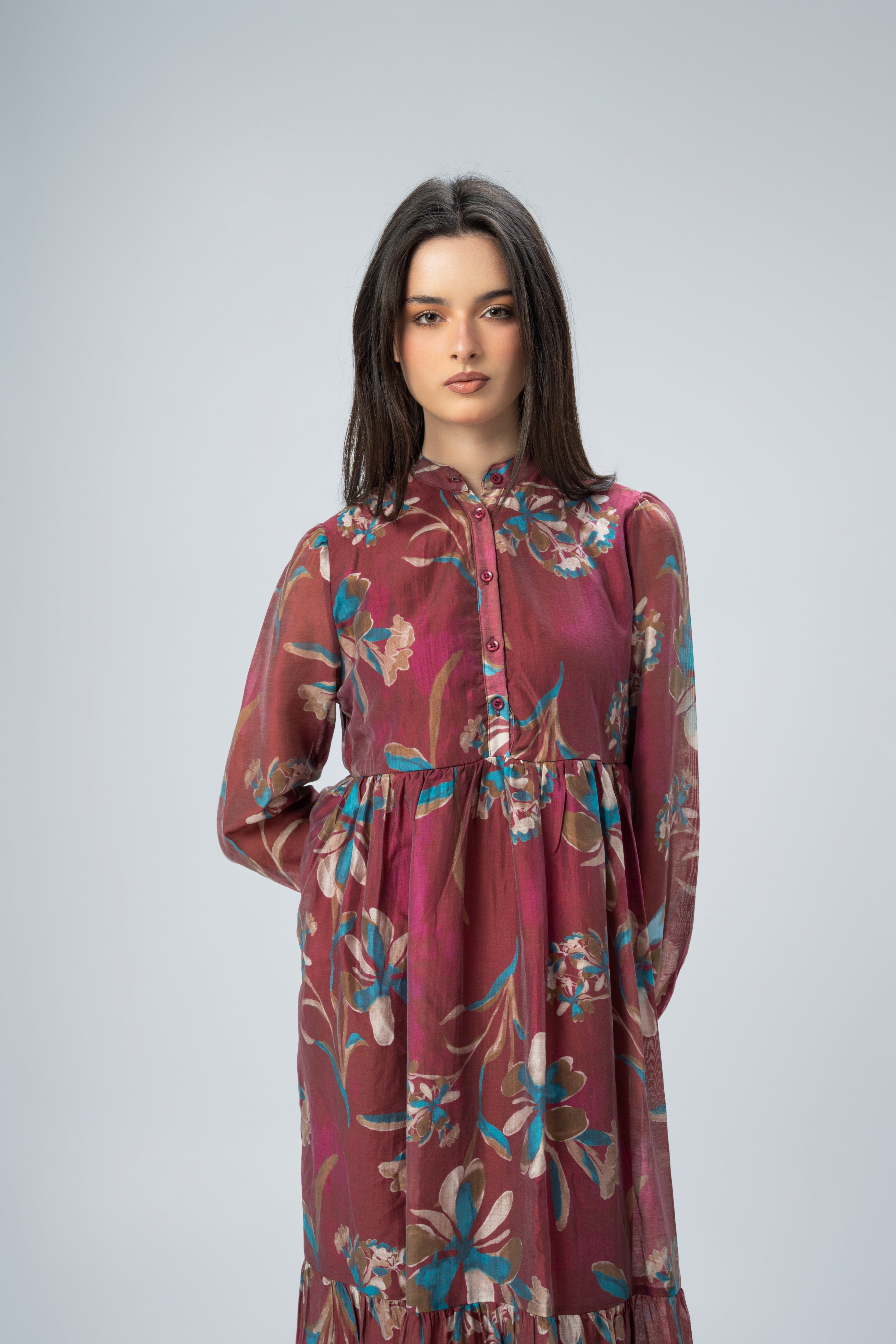 Short Button Dress With Belt
