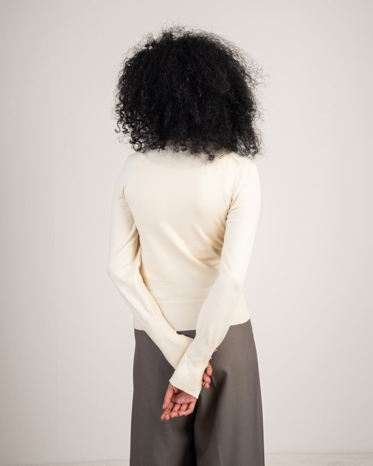 Basic Knitwear Top - With Gold Buttons