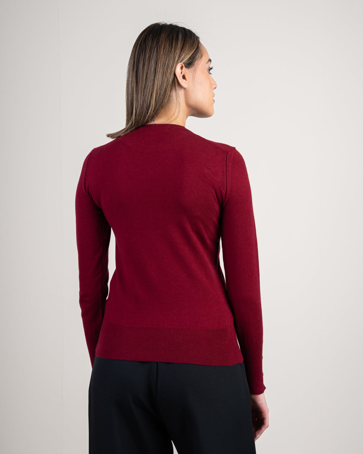 Basic Knitwear Top - With Gold Buttons