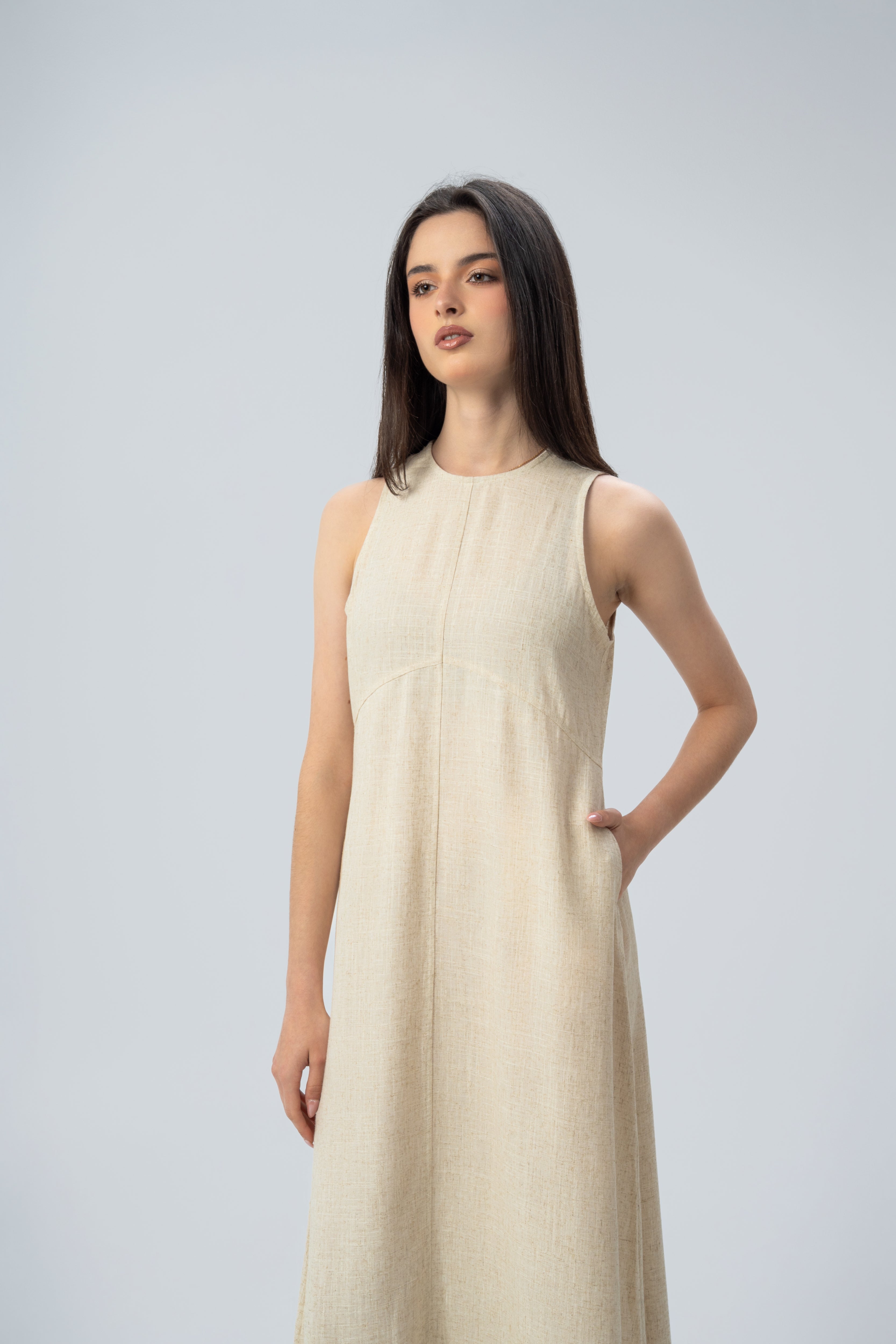 Linen Strap Dress