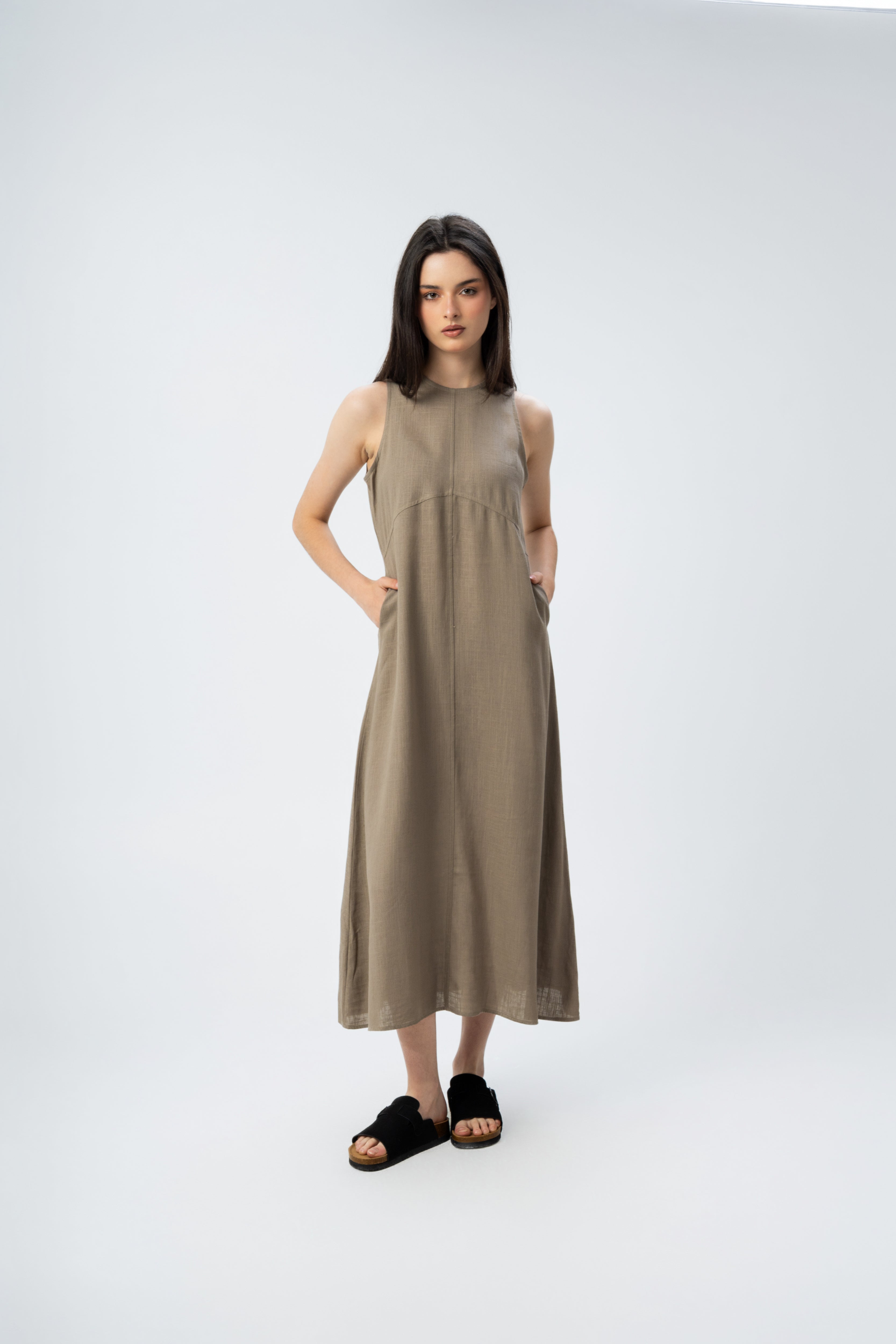 Linen Strap Dress