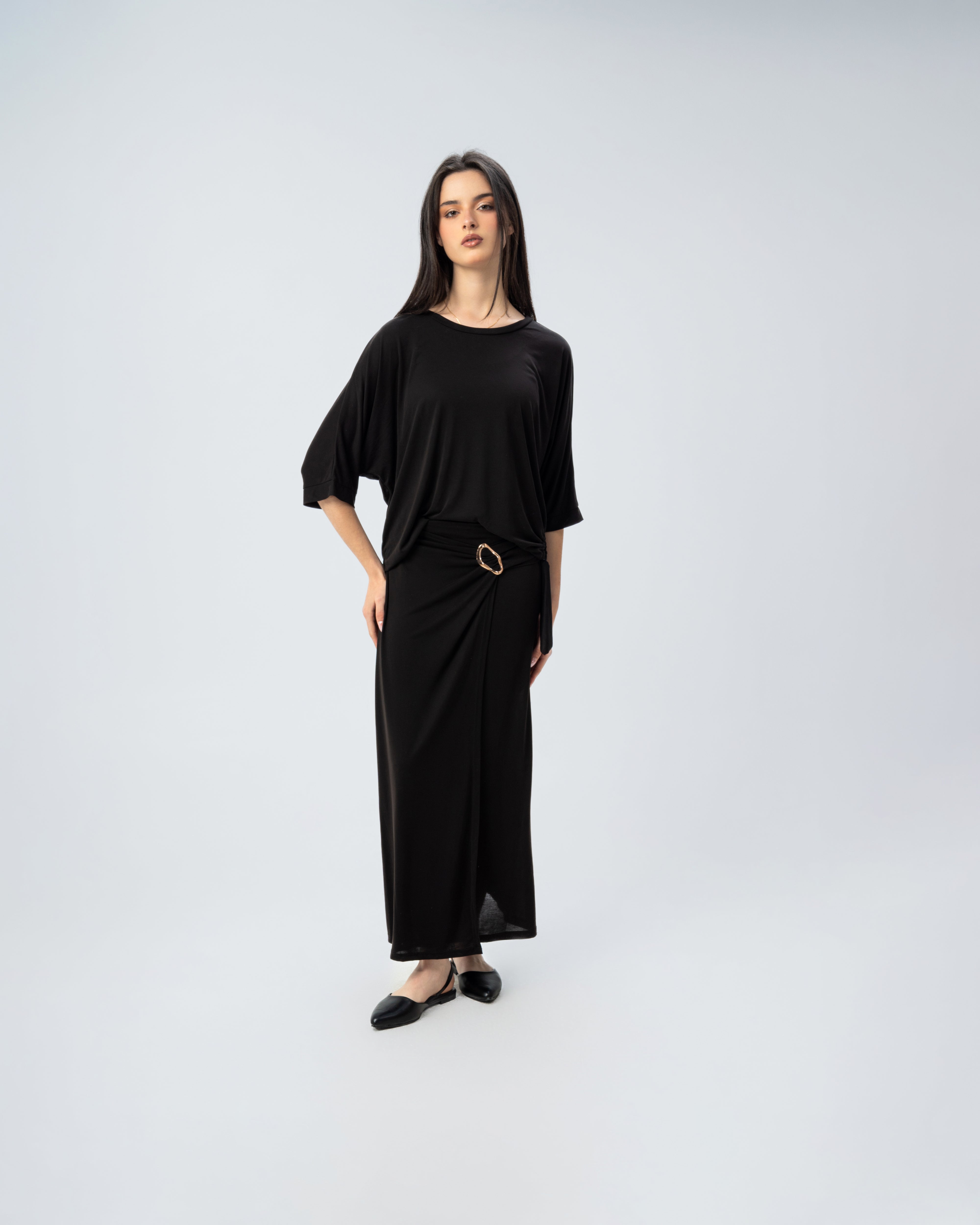 Blouse with side tie