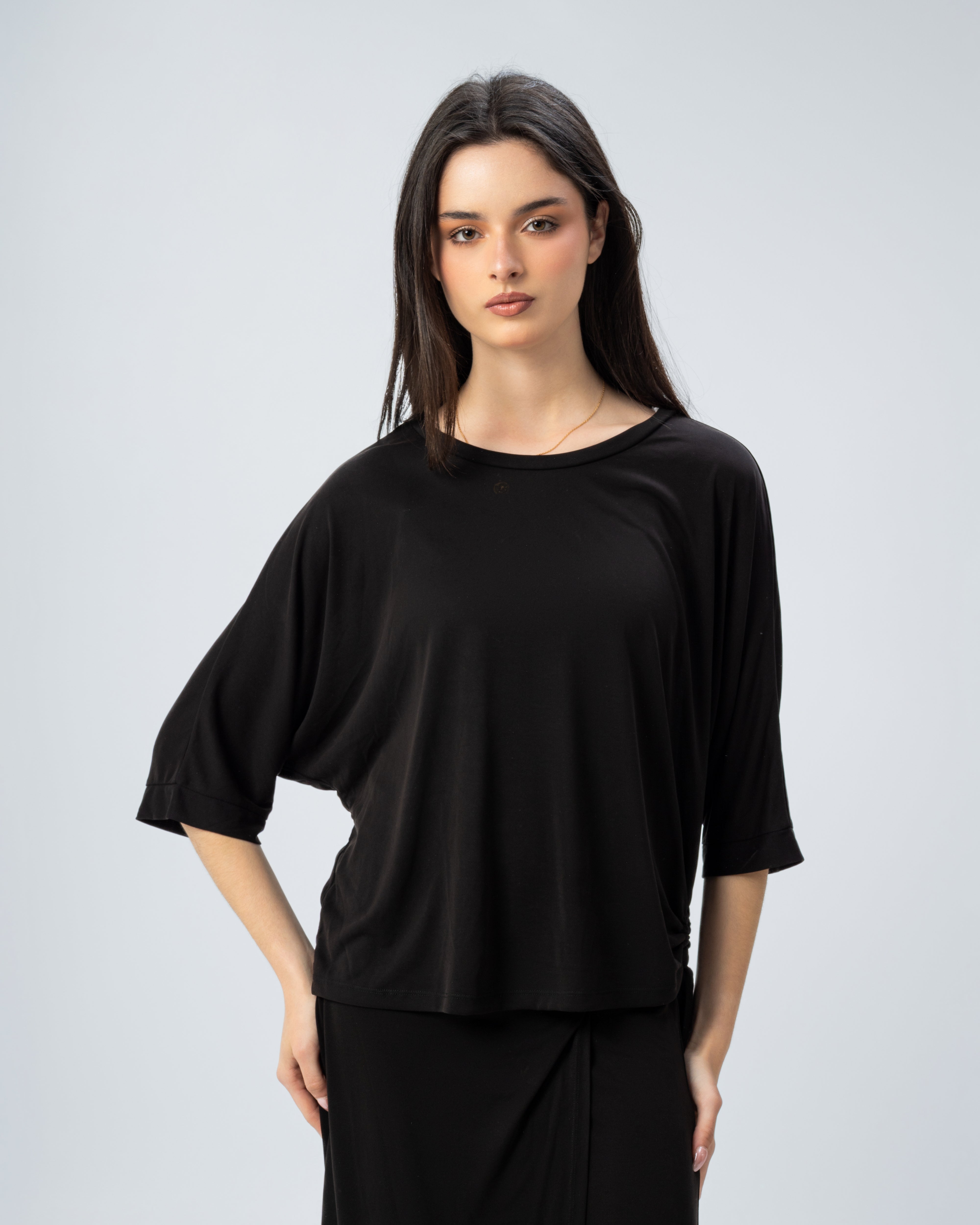 Blouse with side tie