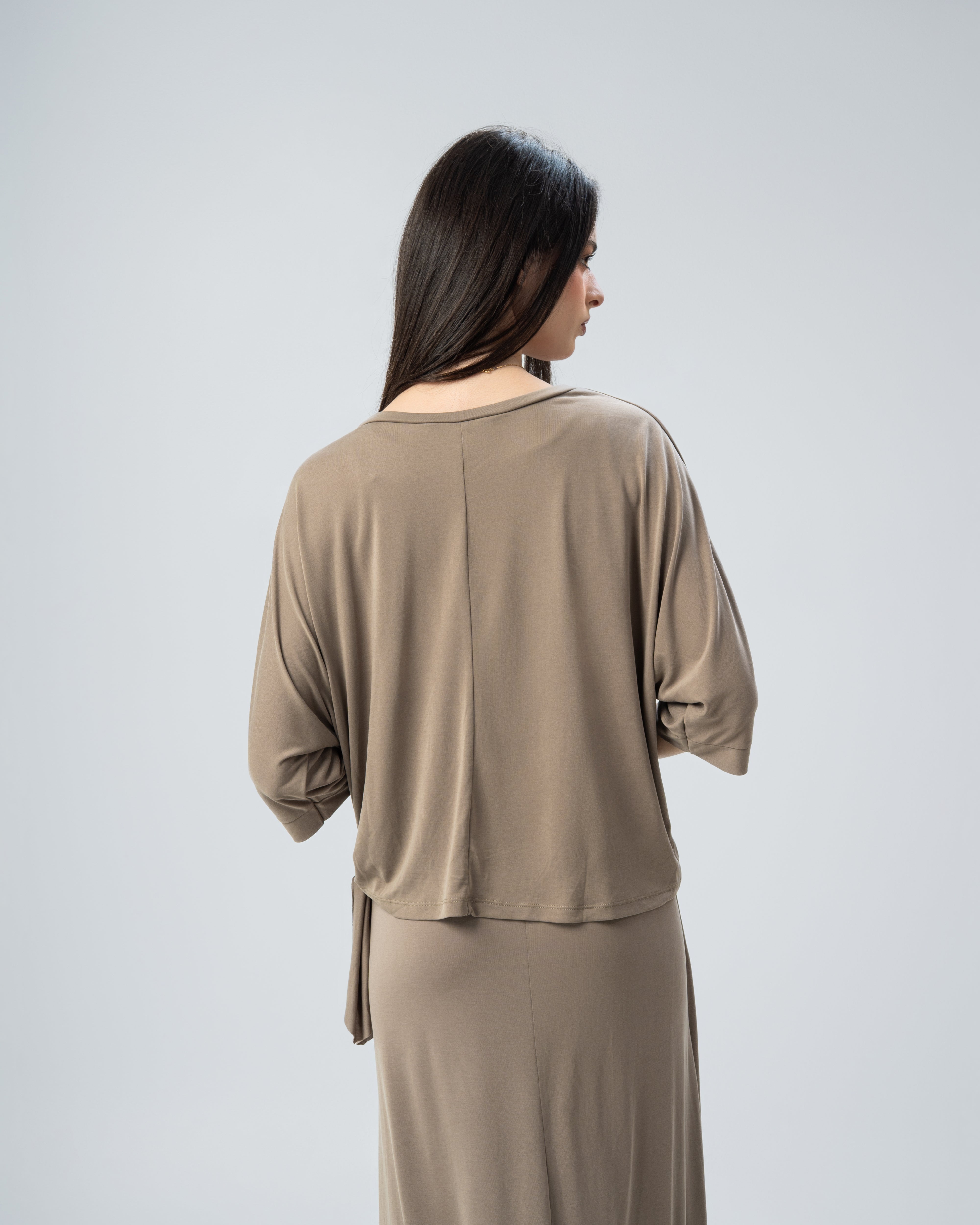 Blouse with side tie