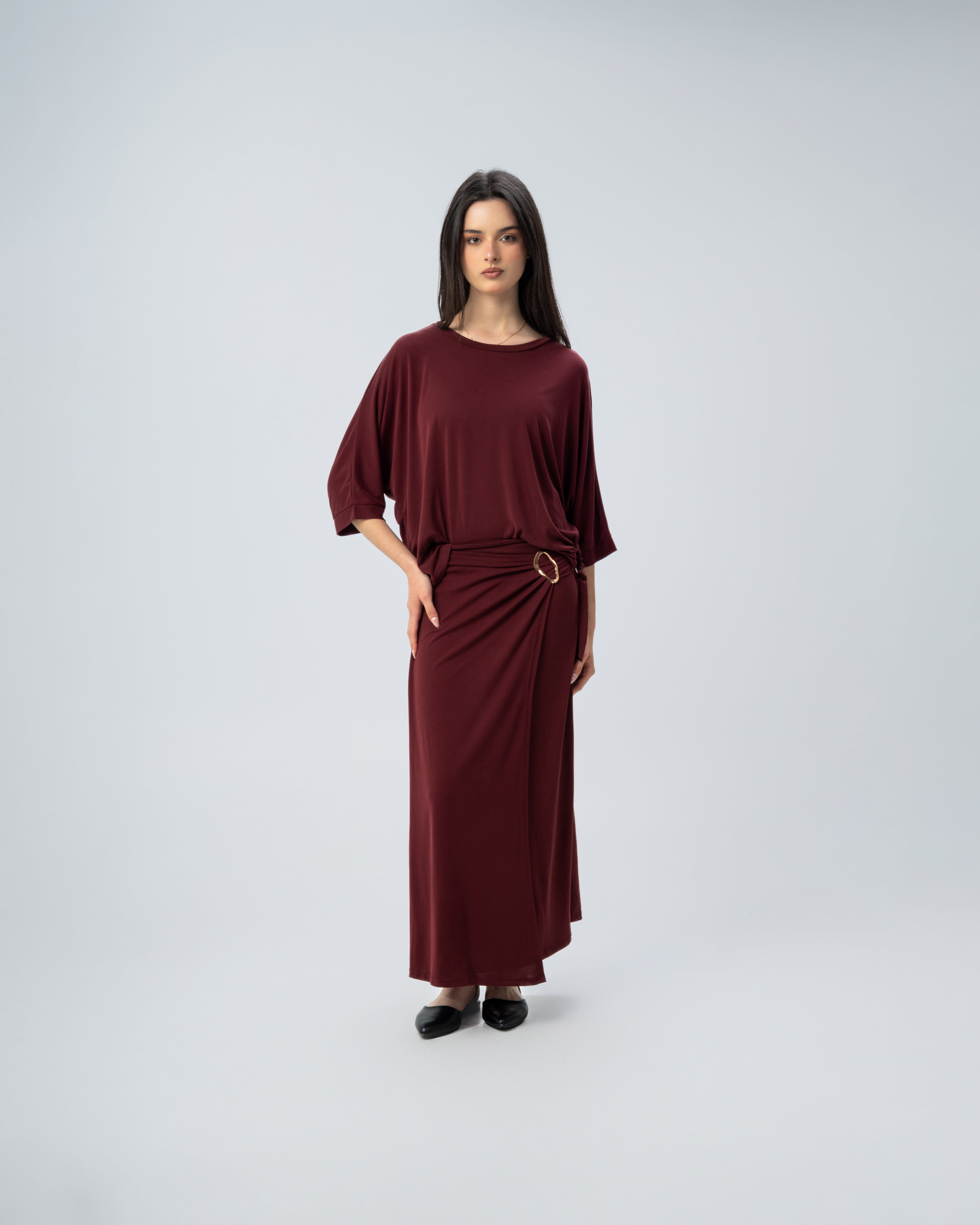 Blouse with side tie