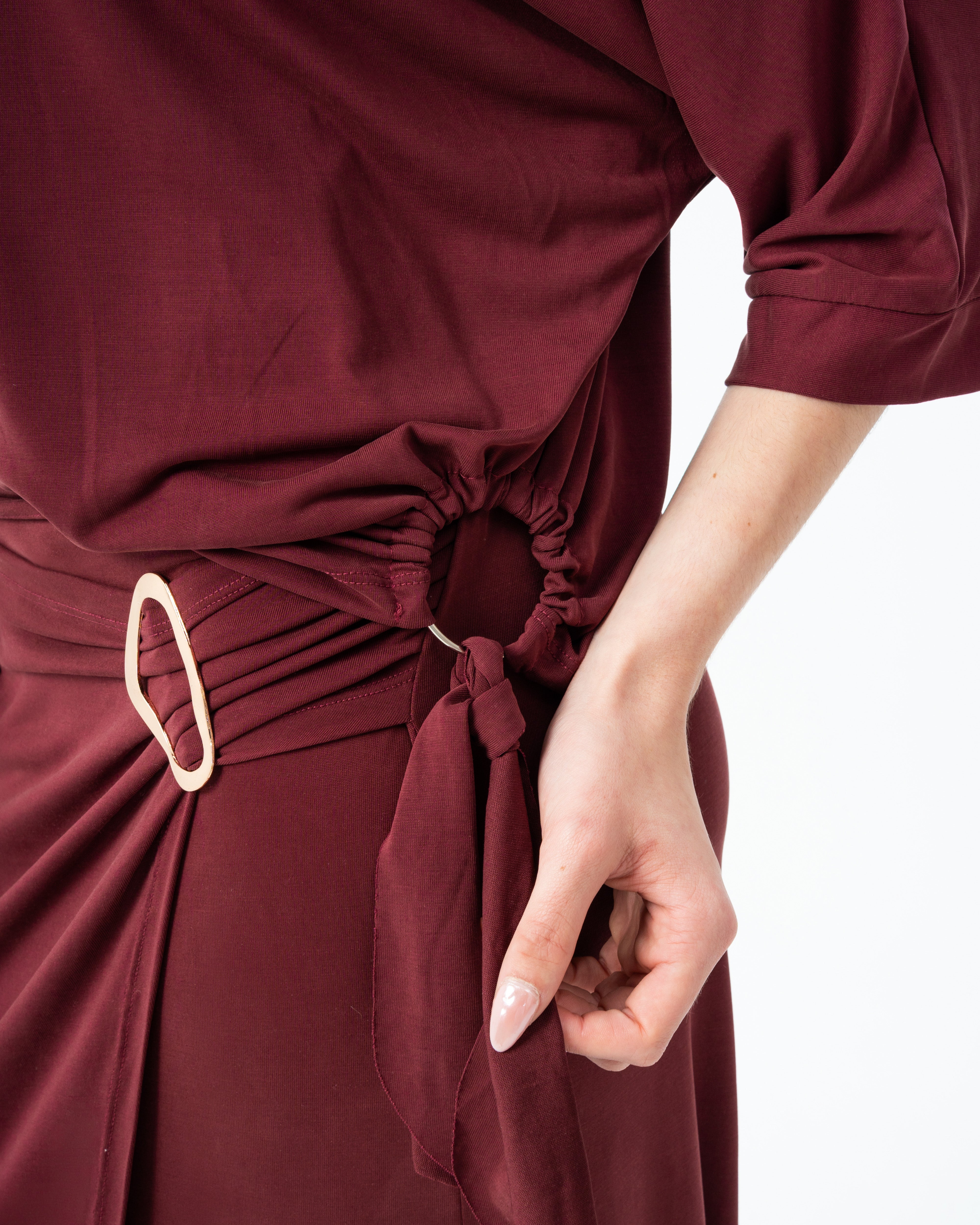 Blouse with side tie