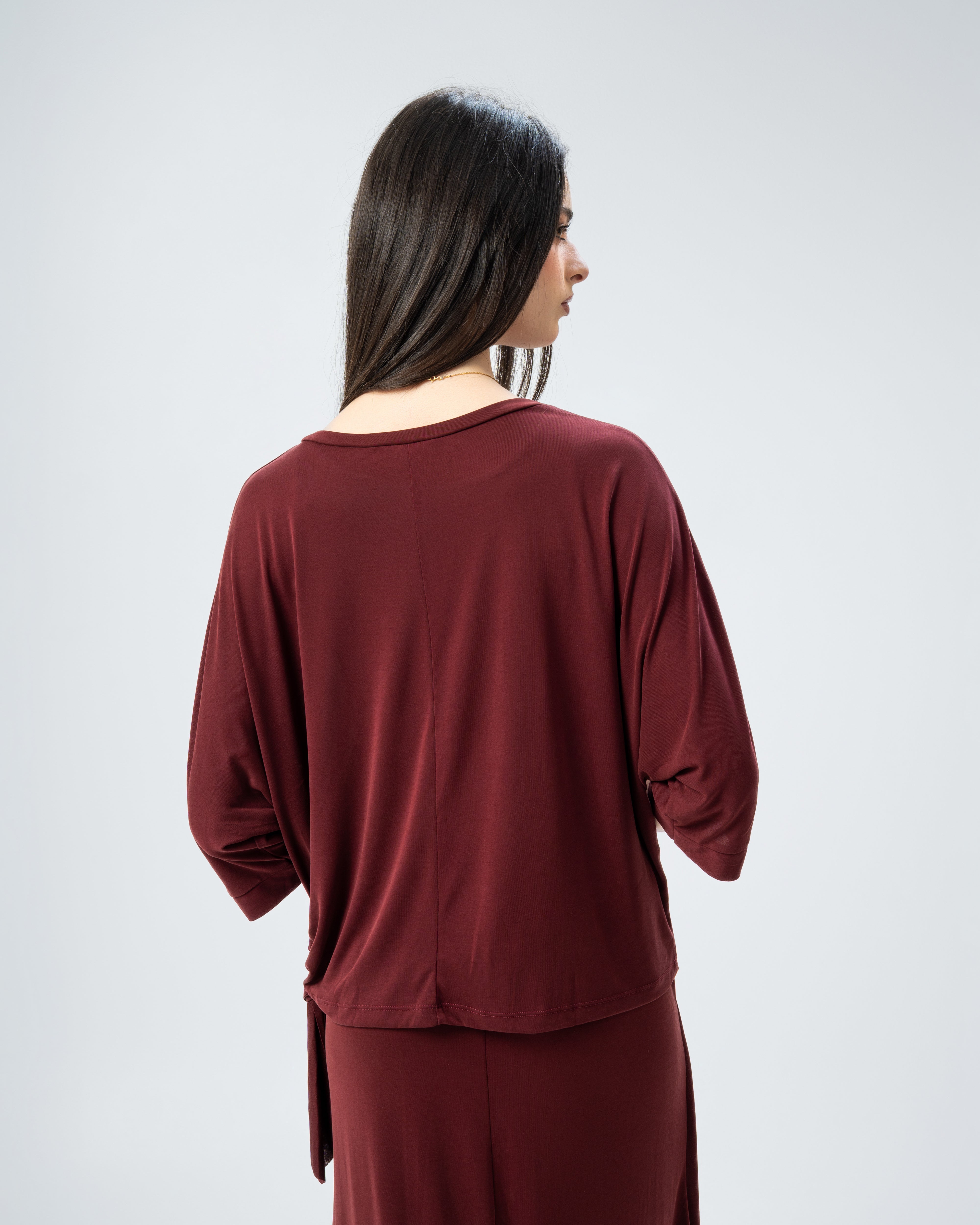 Blouse with side tie