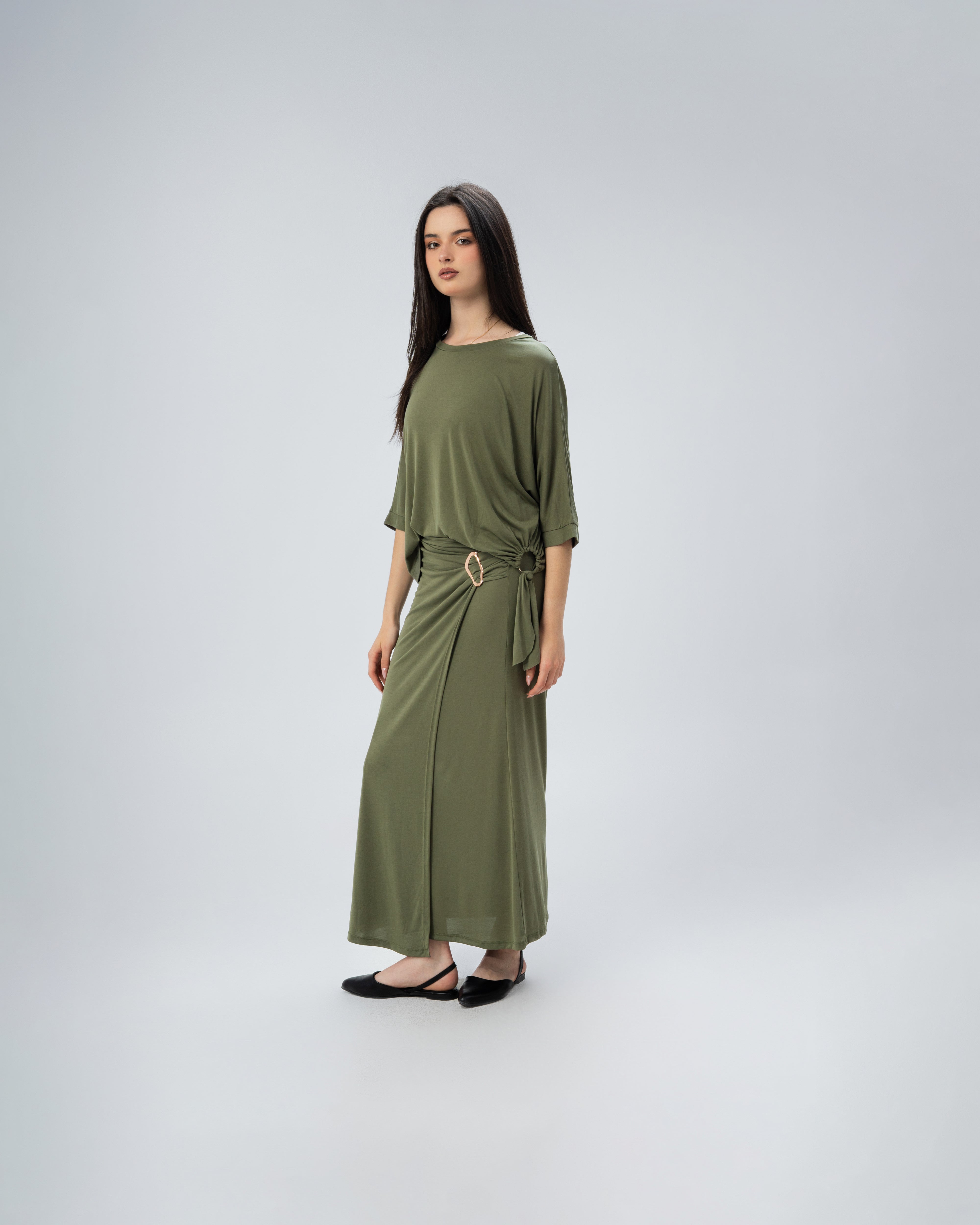 Blouse with side tie
