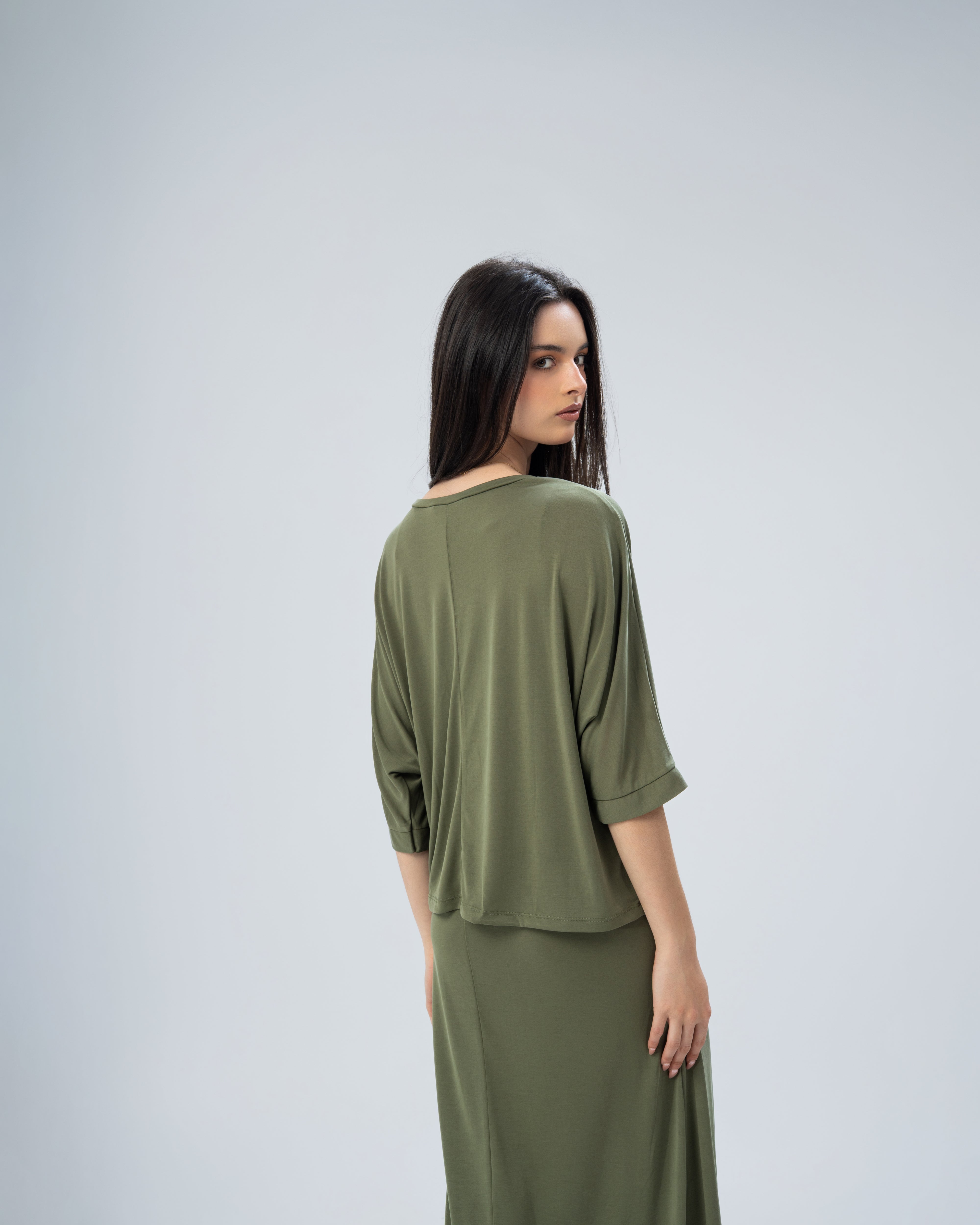 Blouse with side tie