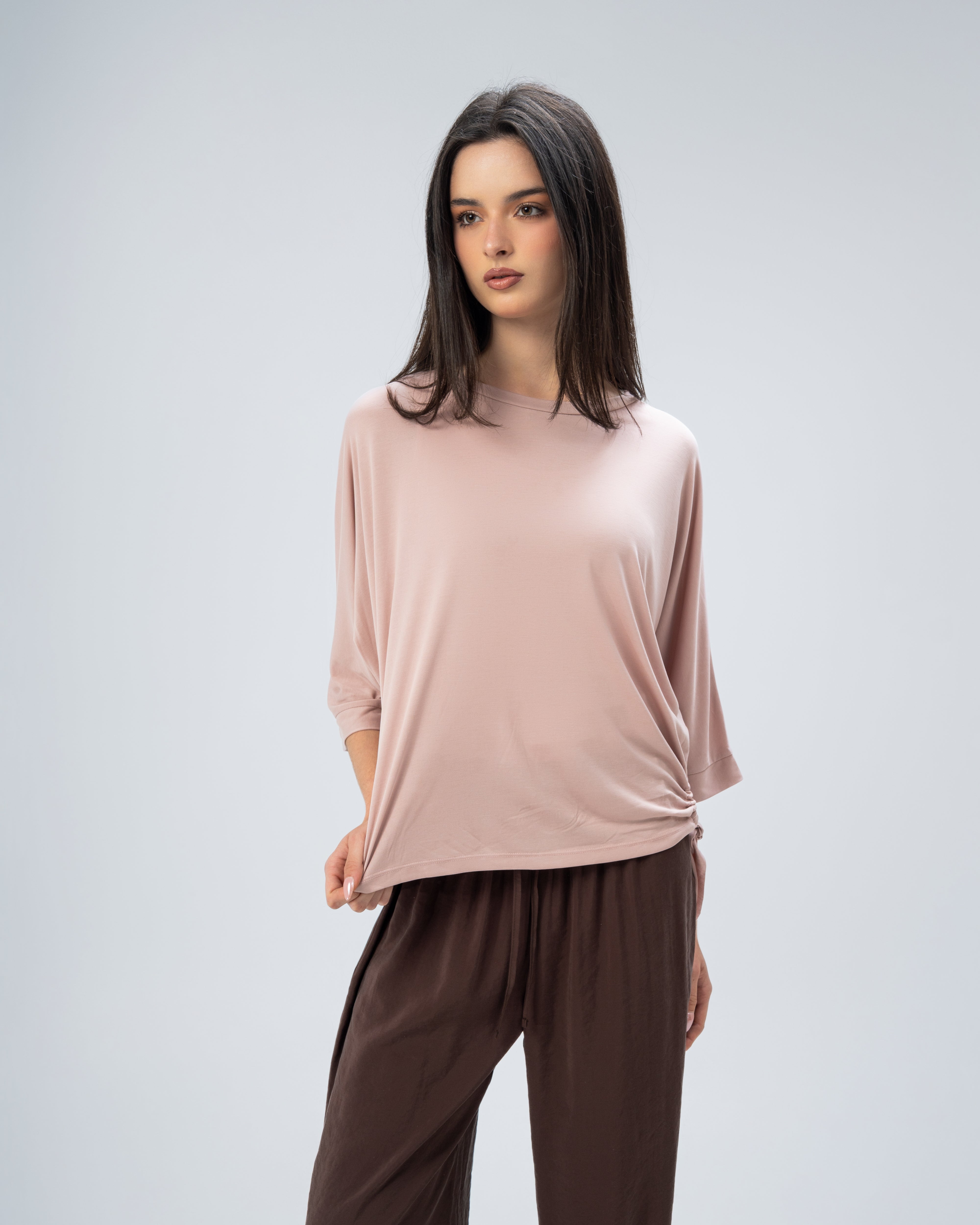 Blouse with side tie