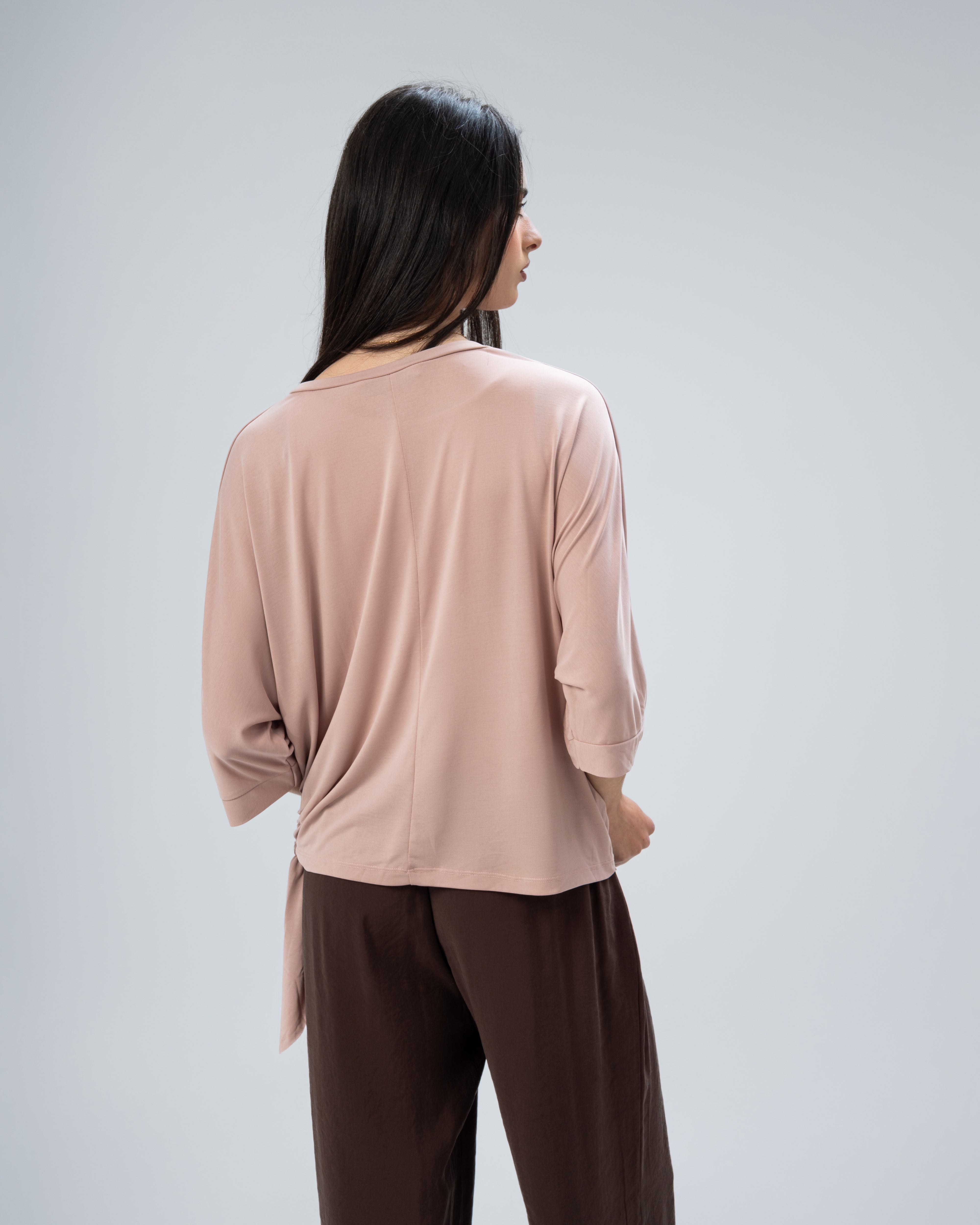 Blouse with side tie
