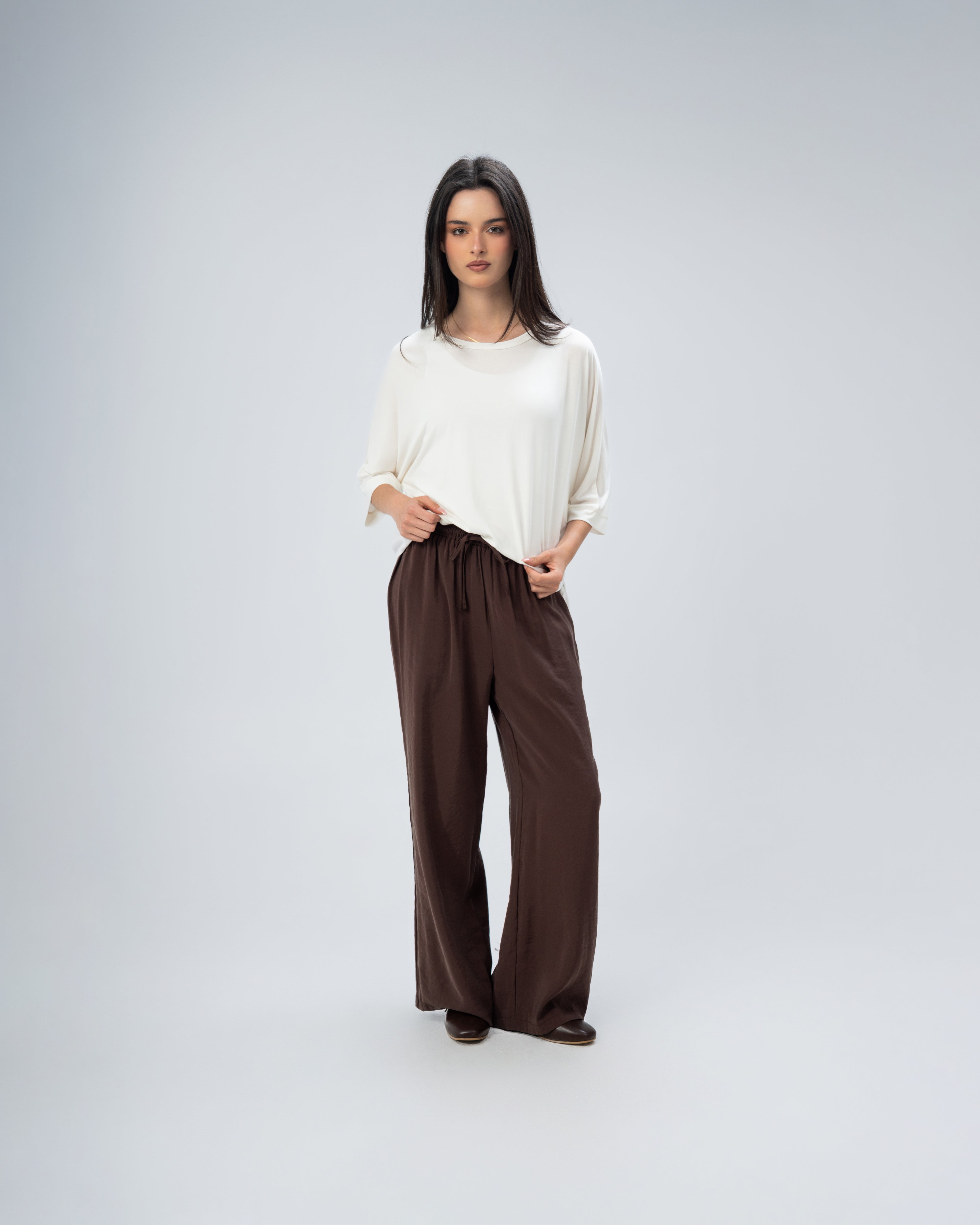 Blouse with side tie