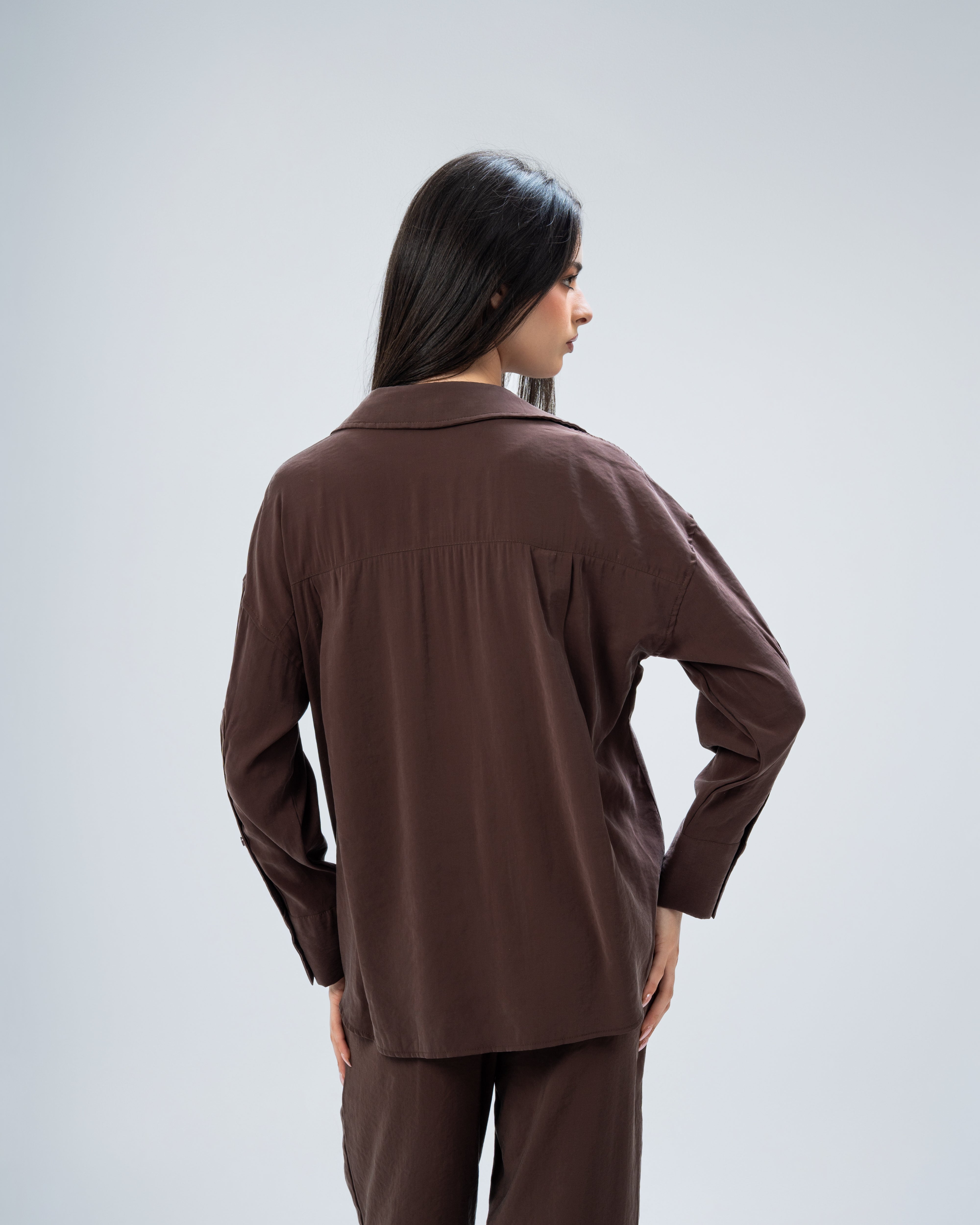 Plain satin shirt