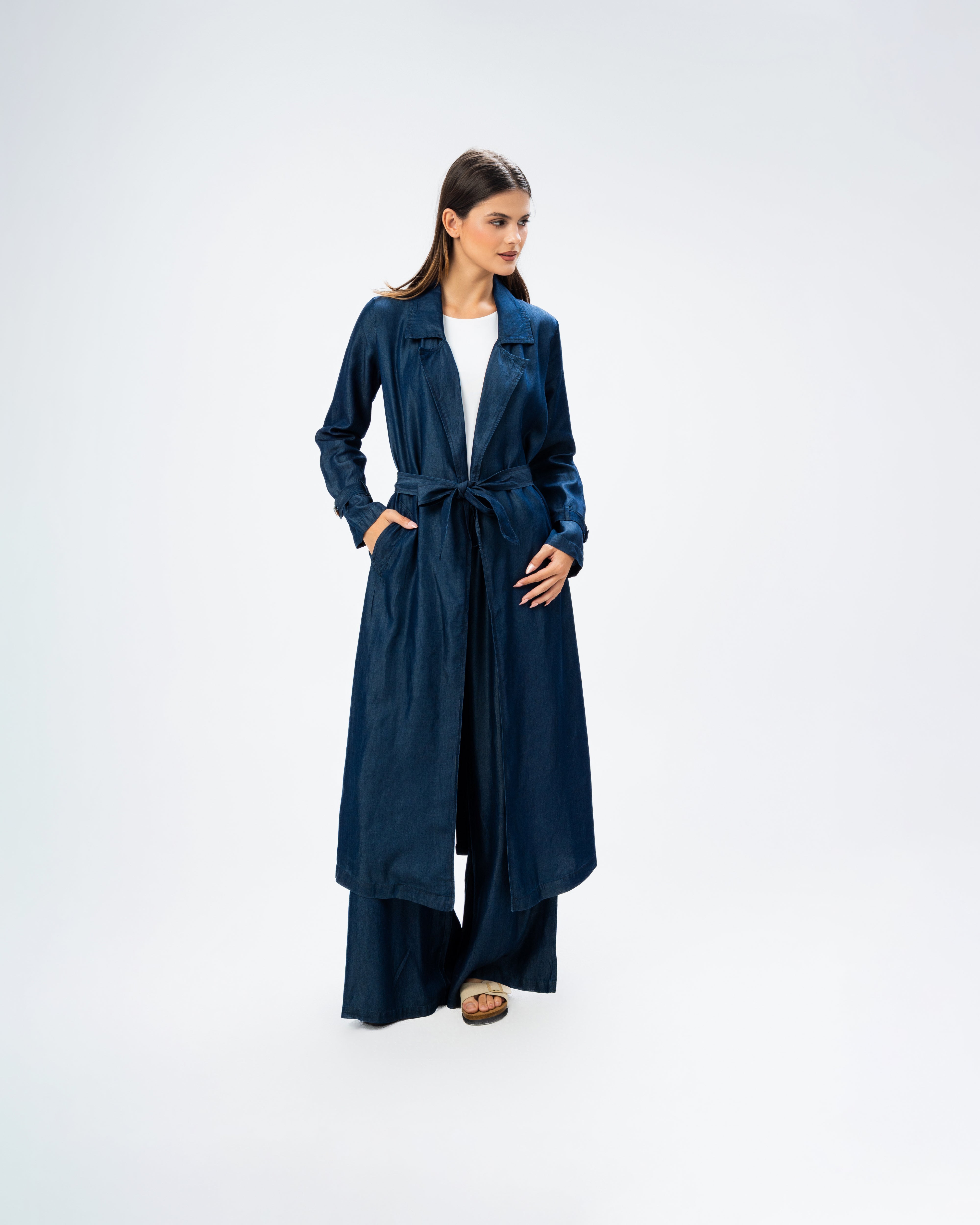 Denim Kimono With Belt