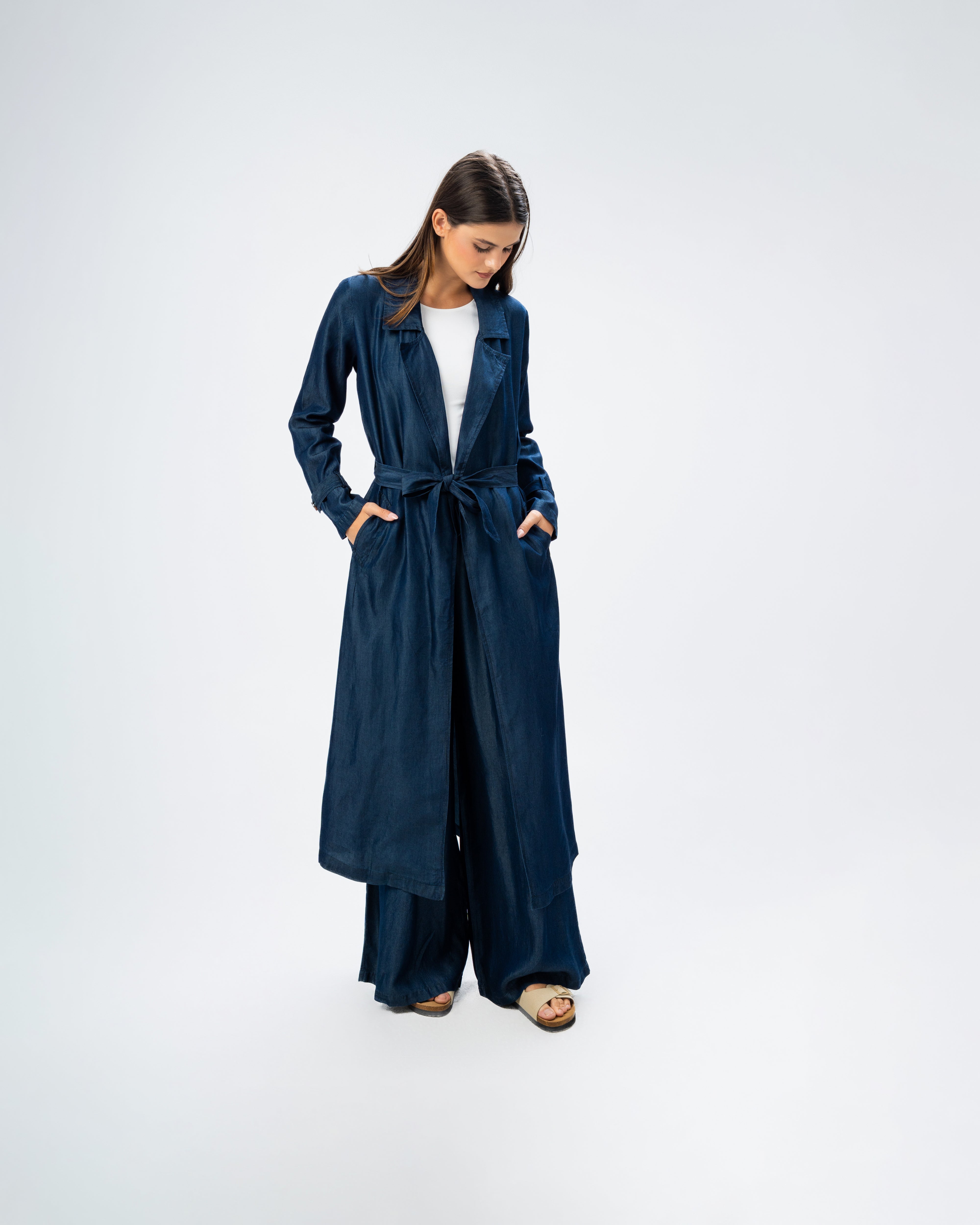 Denim Kimono With Belt