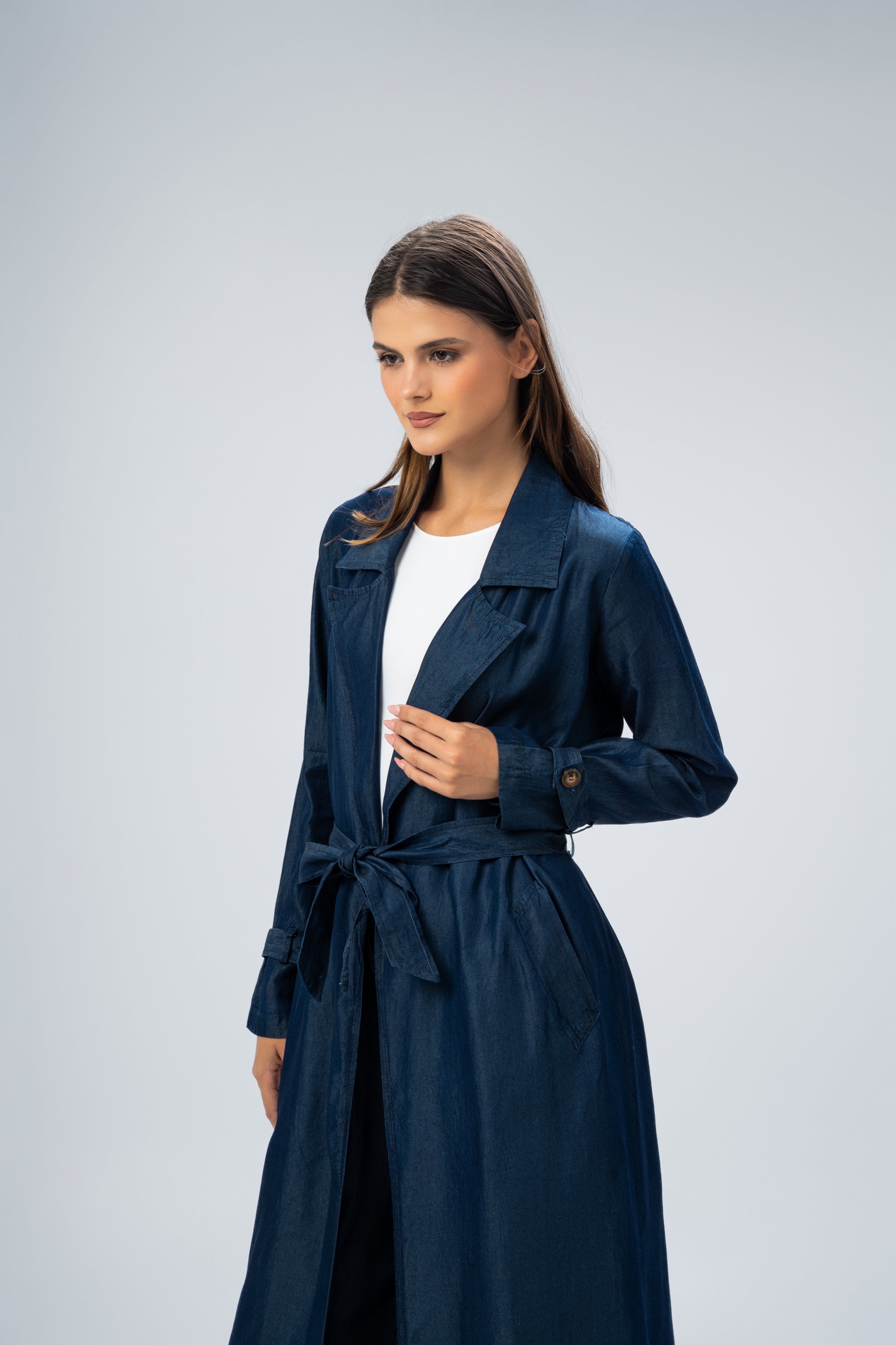 Denim Kimono With Belt