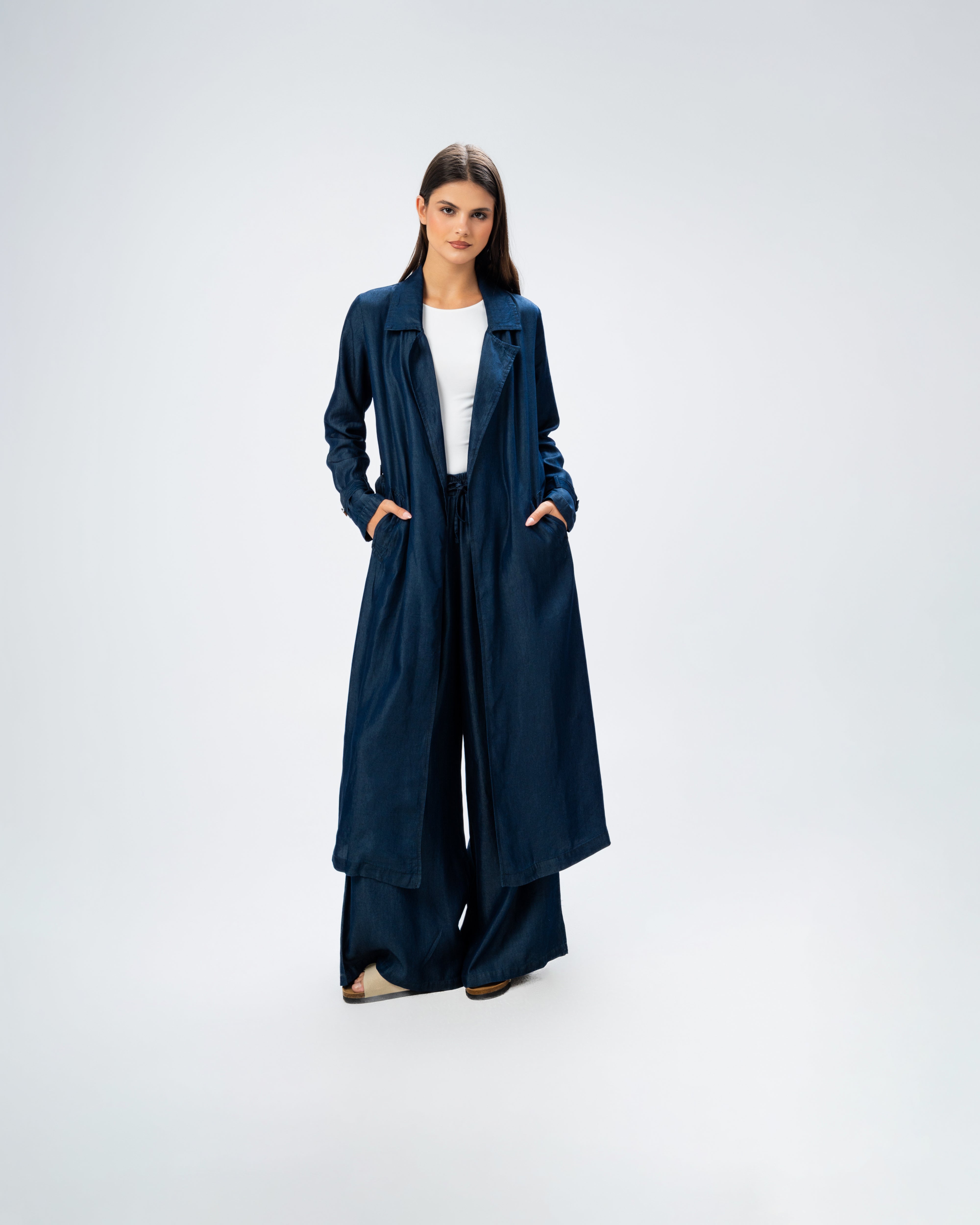 Denim Kimono With Belt