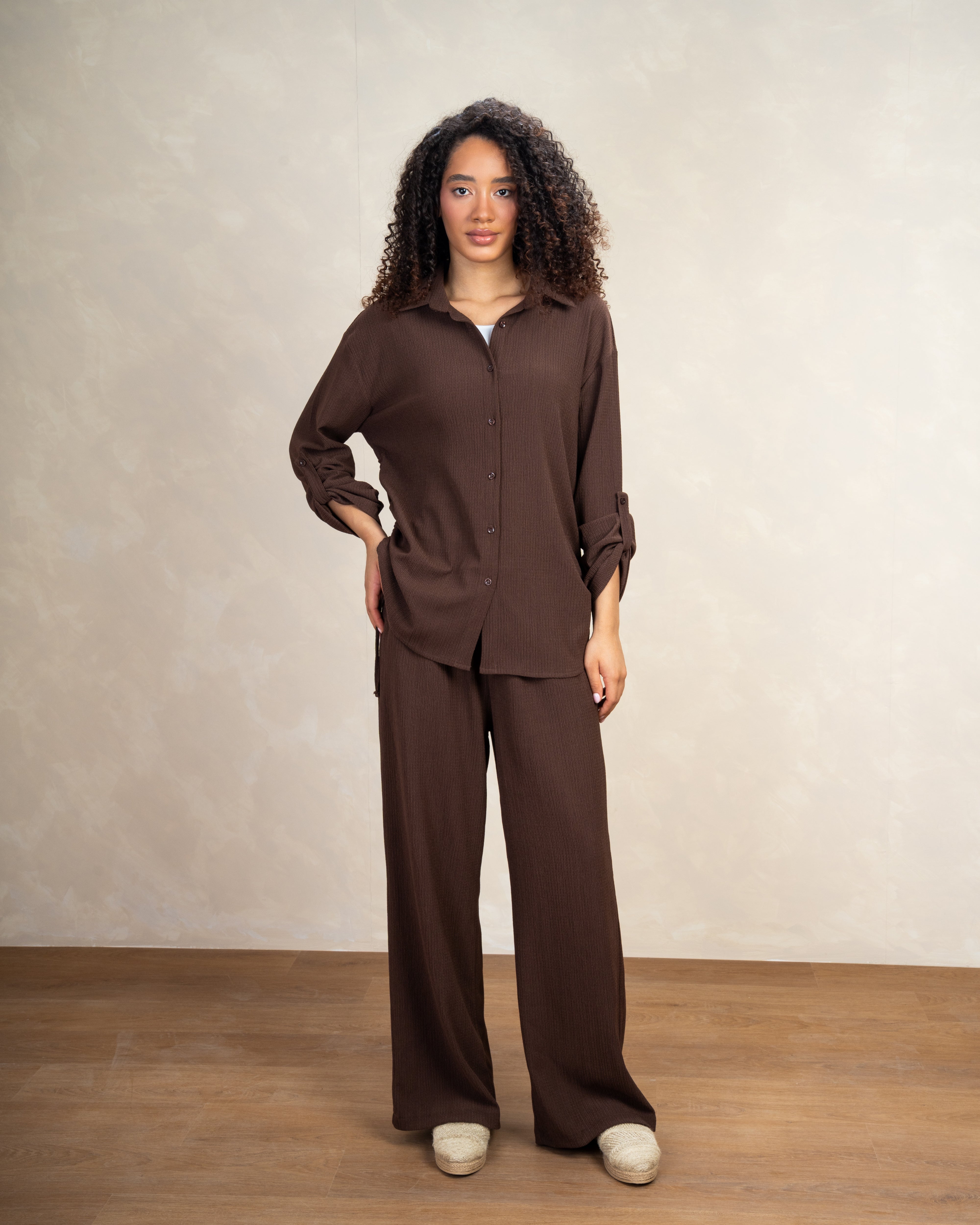 Long Shirt With Side Elastic Tie