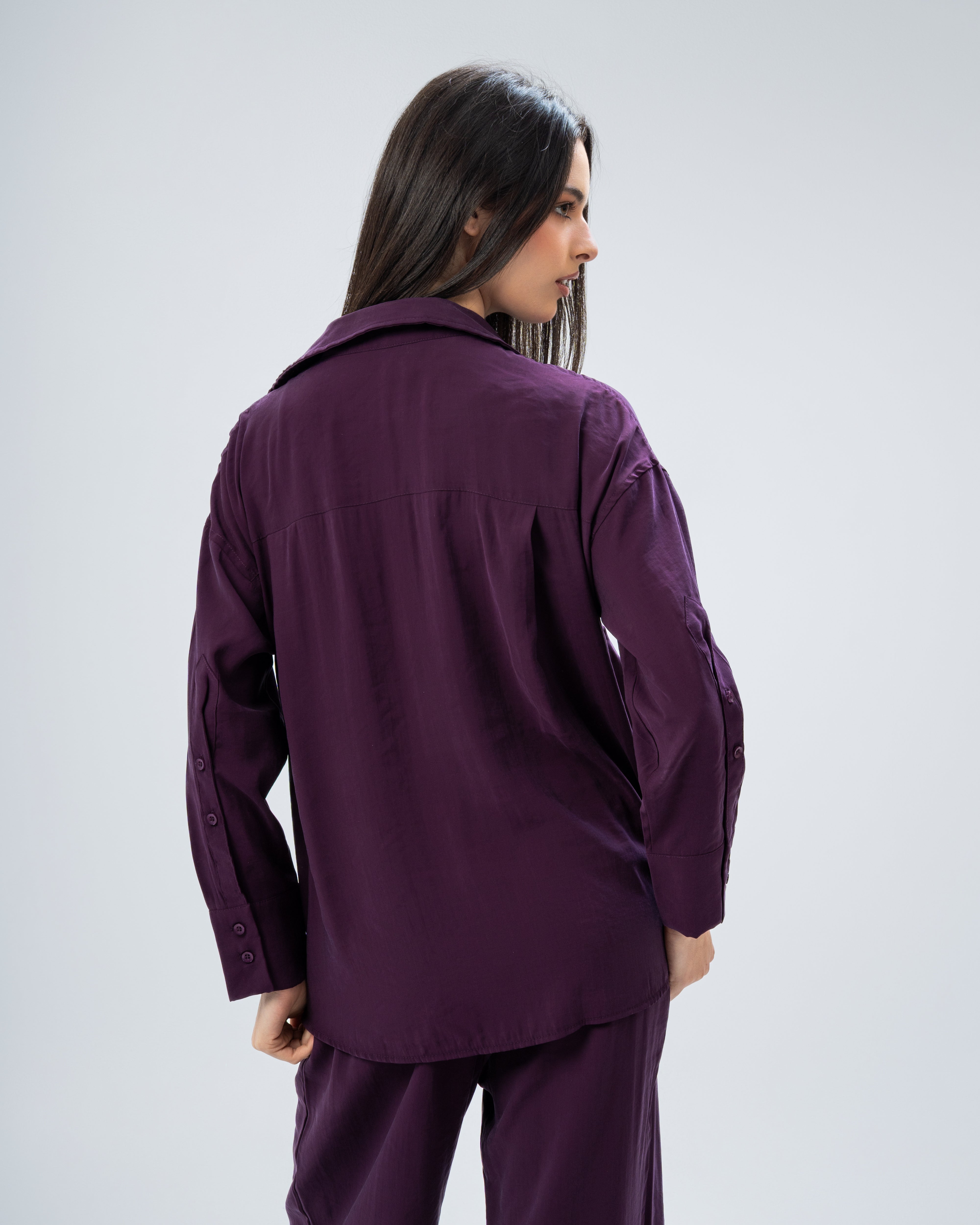 Plain satin shirt